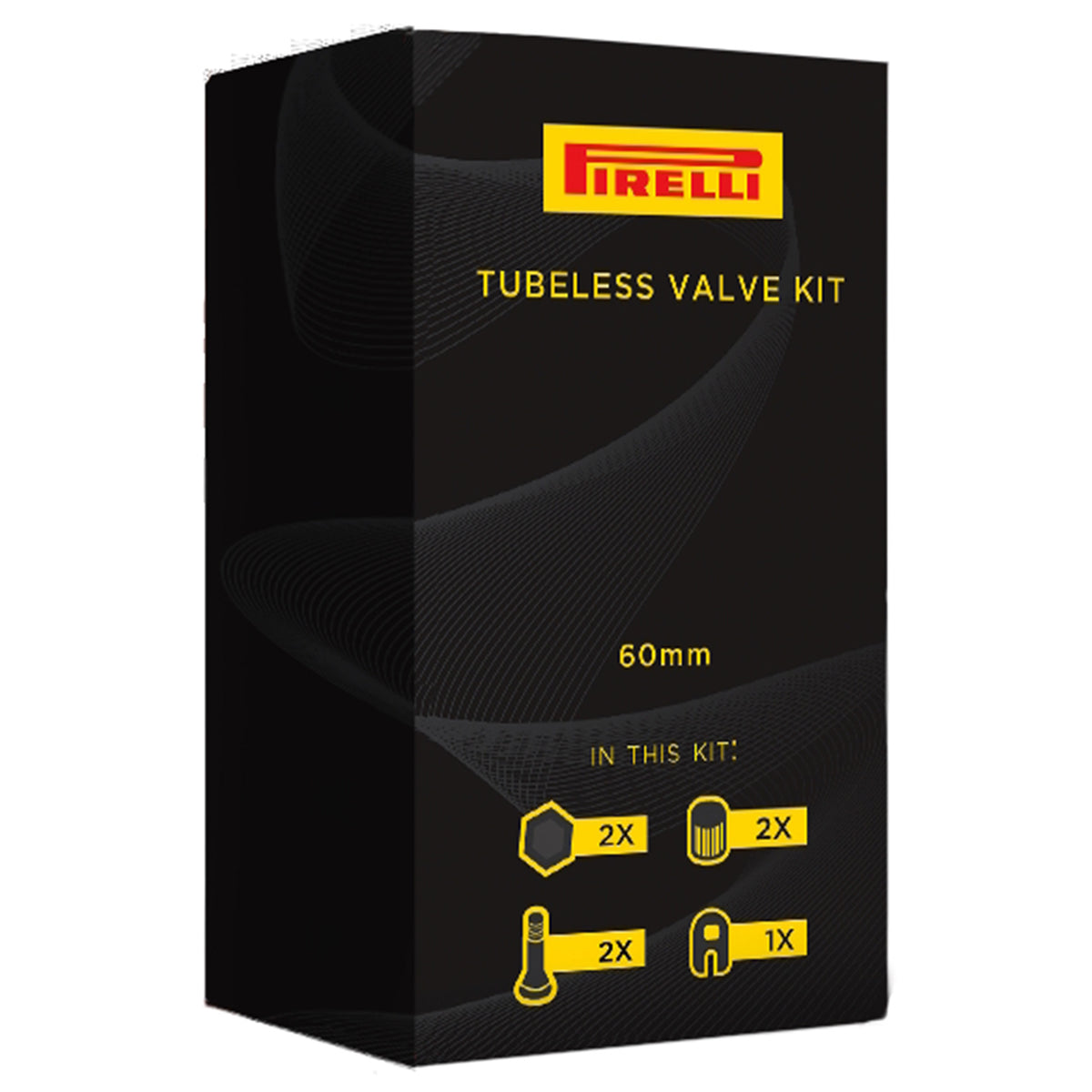 Pirelli Tubeless Valve Kit - Black - 60mm - Image 2