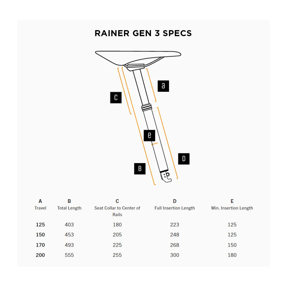 PNW Components Rainier IR Dropper Post - 27.2mm - Internal - Stealth - 100mm Drop - 401mm Length - No Remote Supplied - Image 3