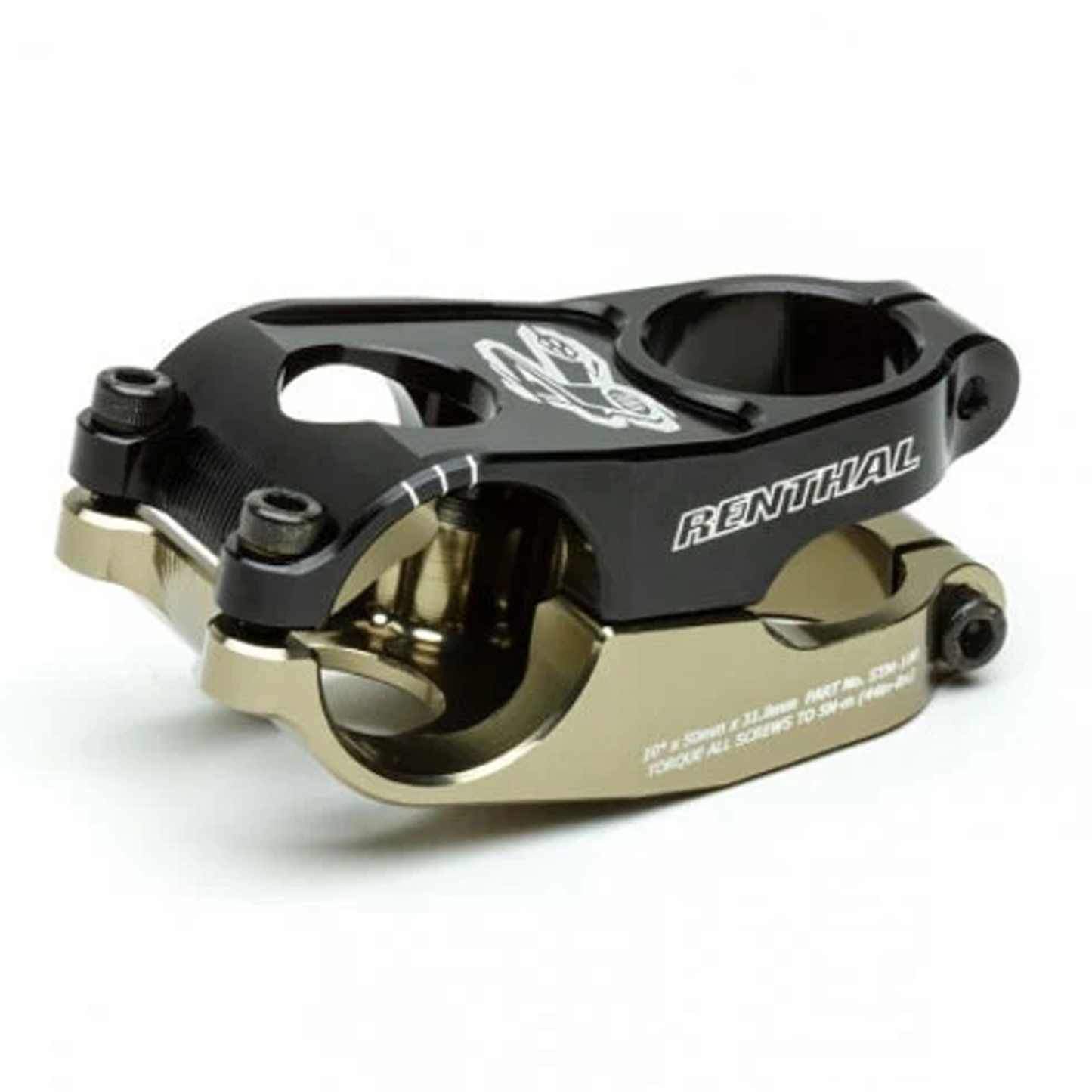Renthal Duo Stem - 1 1/8th Inch Steerer - 31.8mm - 50mm - 10 Degree - Black