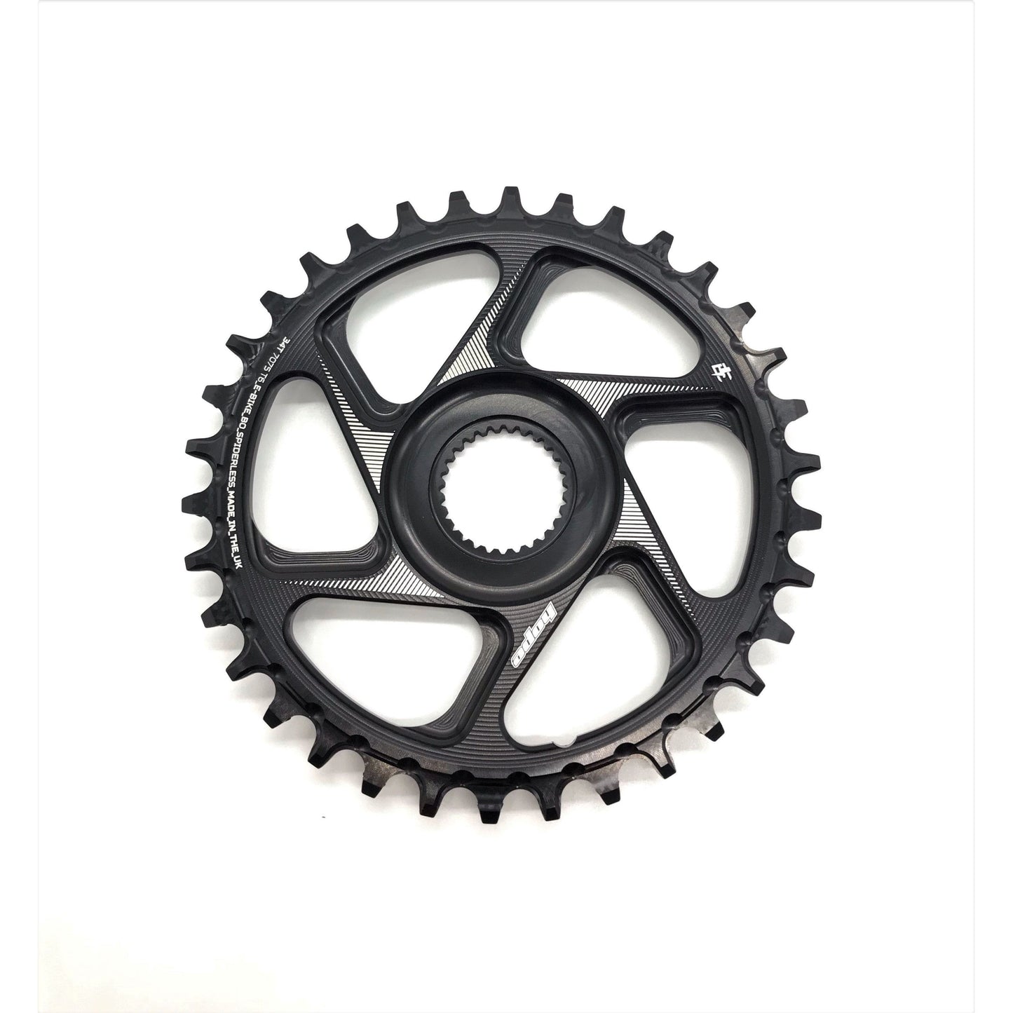 Hope Spiderless Retainer Chainring - Direct Mount - Bosch - 51-53mm Chainline - Round - 34T - 9-12 Speed - Alloy