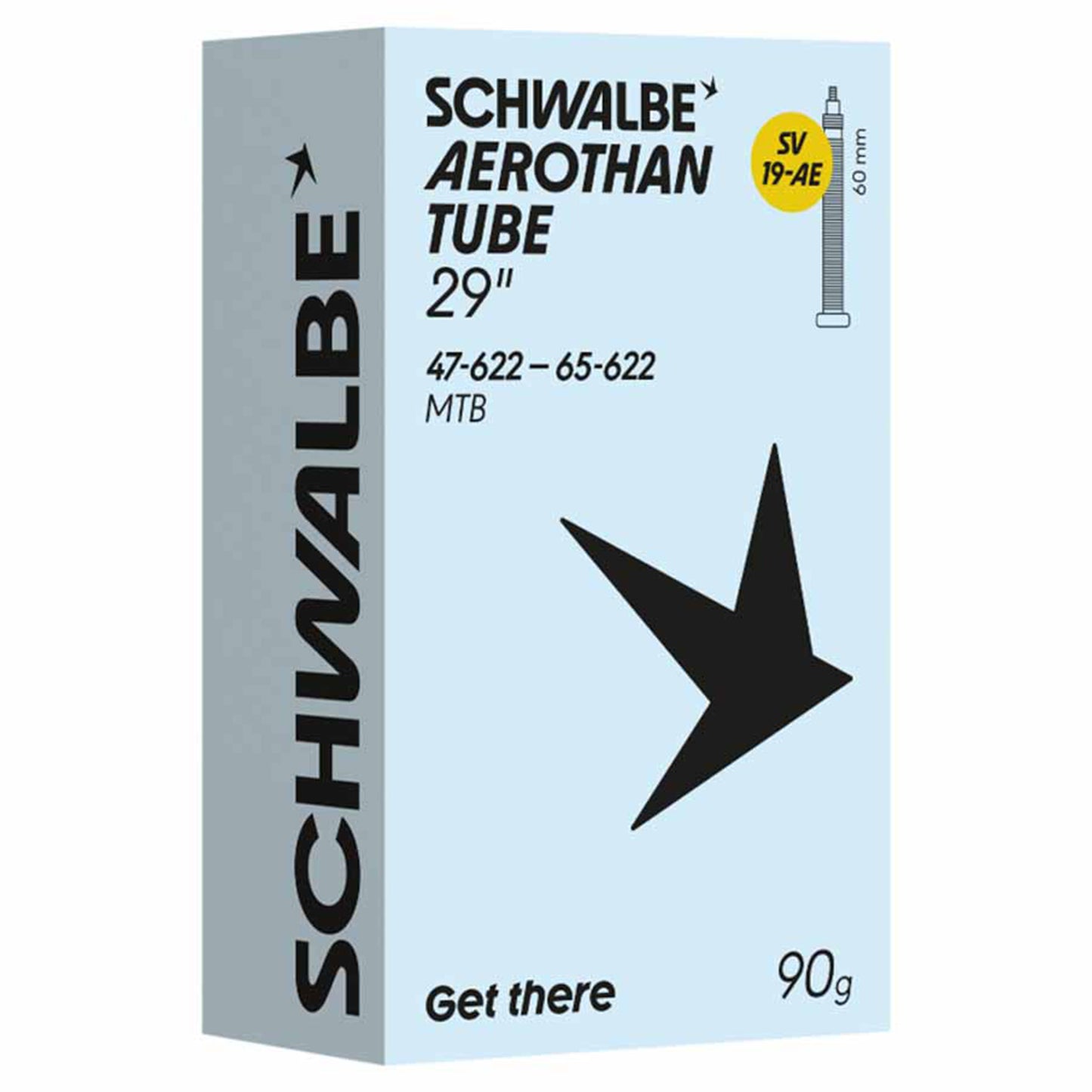 Schwalbe Aerothan Tube 29" MTB Tube - 29 Inch - Presta Valve - 1.75-2.6 Inch - 60mm Valve - Image 1