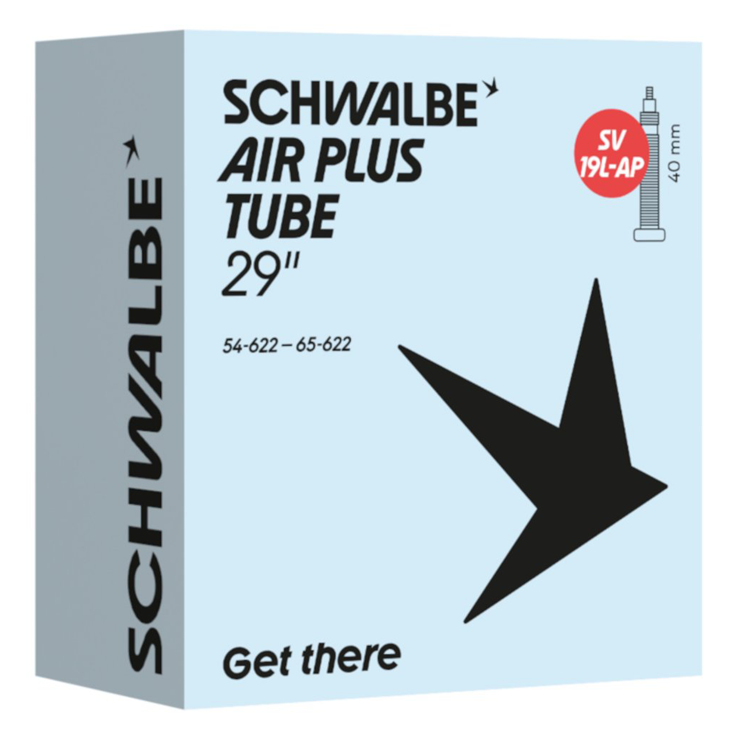 Schwalbe Air Plus Tube 19L-AP Tube - 29 Inch - Presta Valve - 2.1-2.6 Inch - 40mm Valve