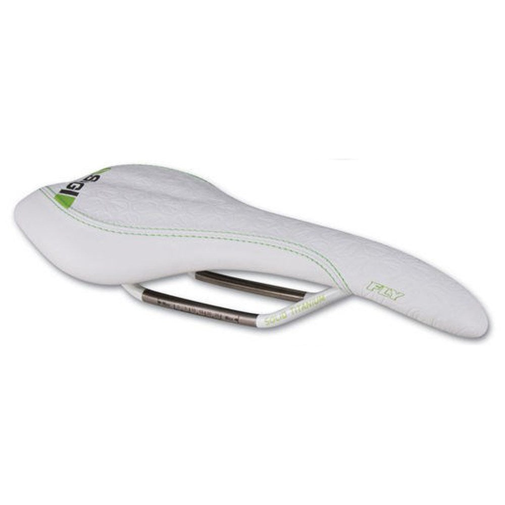SDG TI-FLY Saddle - Titanium - M - White - White - Image 1
