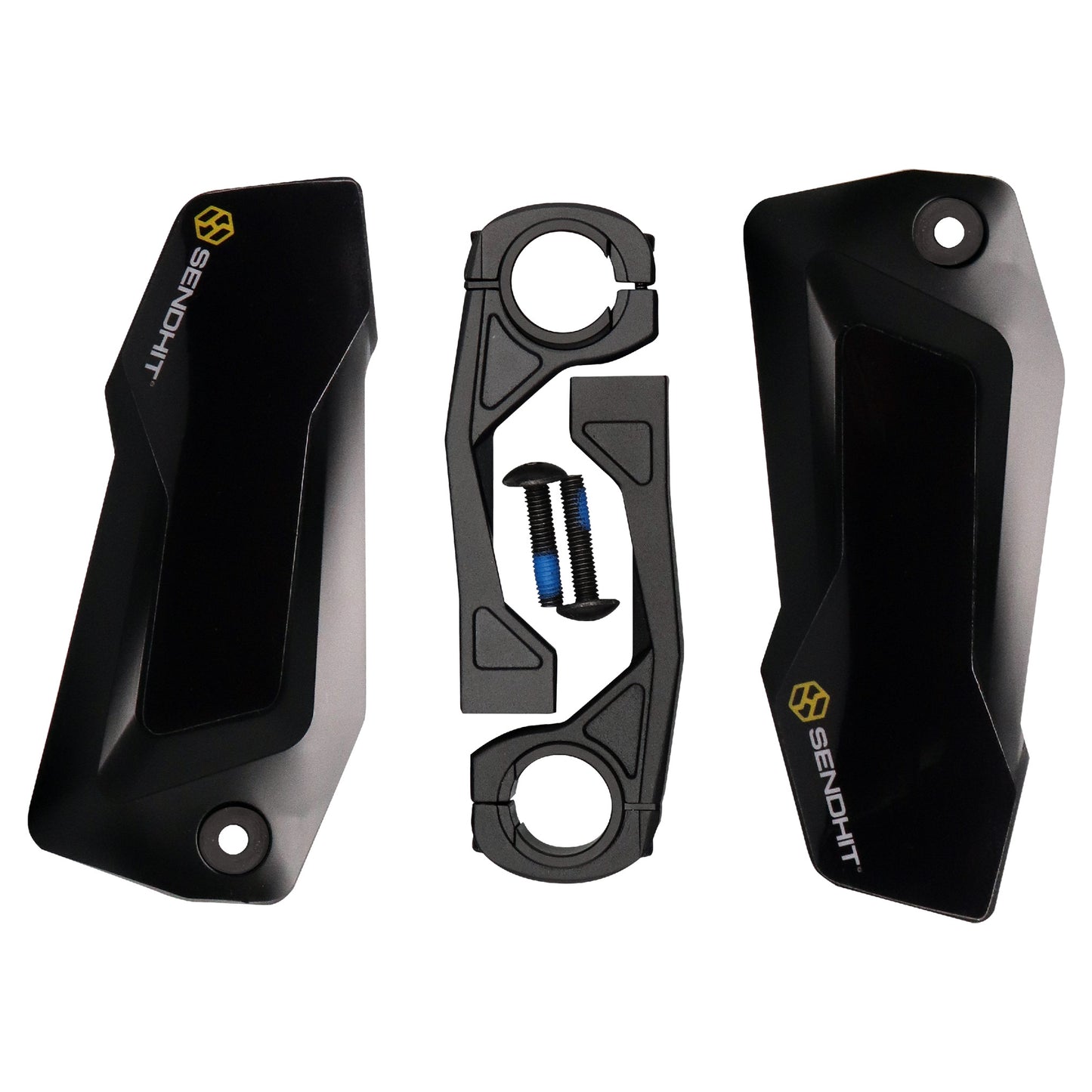 Sendhit Nock MTB Handguards V3 Set - Hand Guards - Black Guards / Black Brackets - Image 4