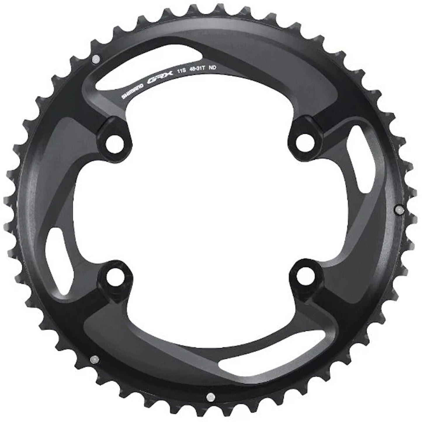 Shimano GRX FC-RX810 2x11 Chainring - Four Bolt - 80 BCD - 51.1mm - Round - 31T - 11 Speed - Steel