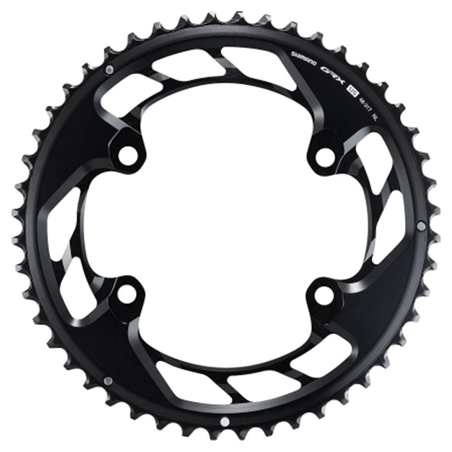 Shimano GRX FC-RX820 2x12 Chainring - Four Bolt - 80 BCD - 51.1mm - Round - 48T - 12 Speed - Alloy - Image 1
