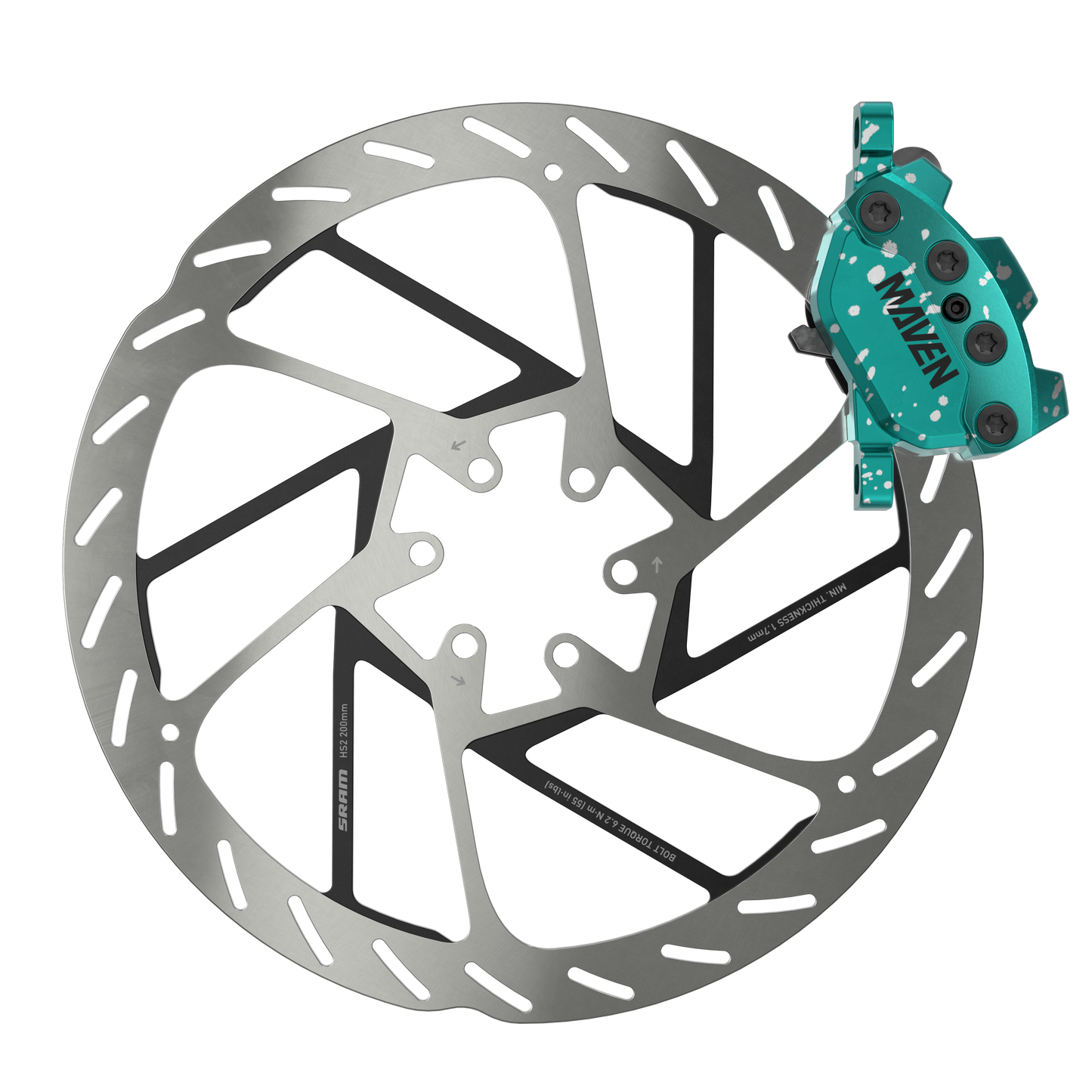 SRAM Maven Expert Kit - Front - Right Lever & Rear - Left Lever - F - Black - Image 7