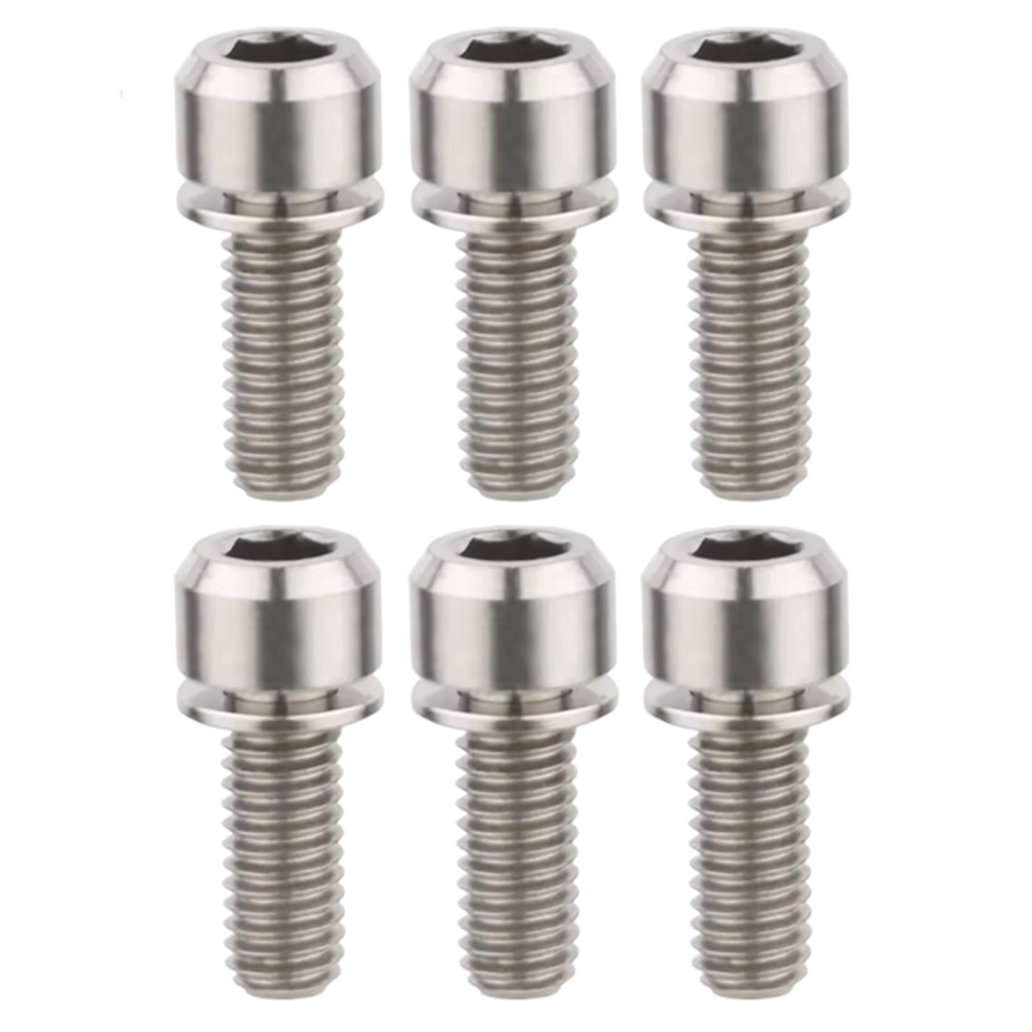 Title ST2 Titanium Bolts (6 pack) - Chrome - Image 1