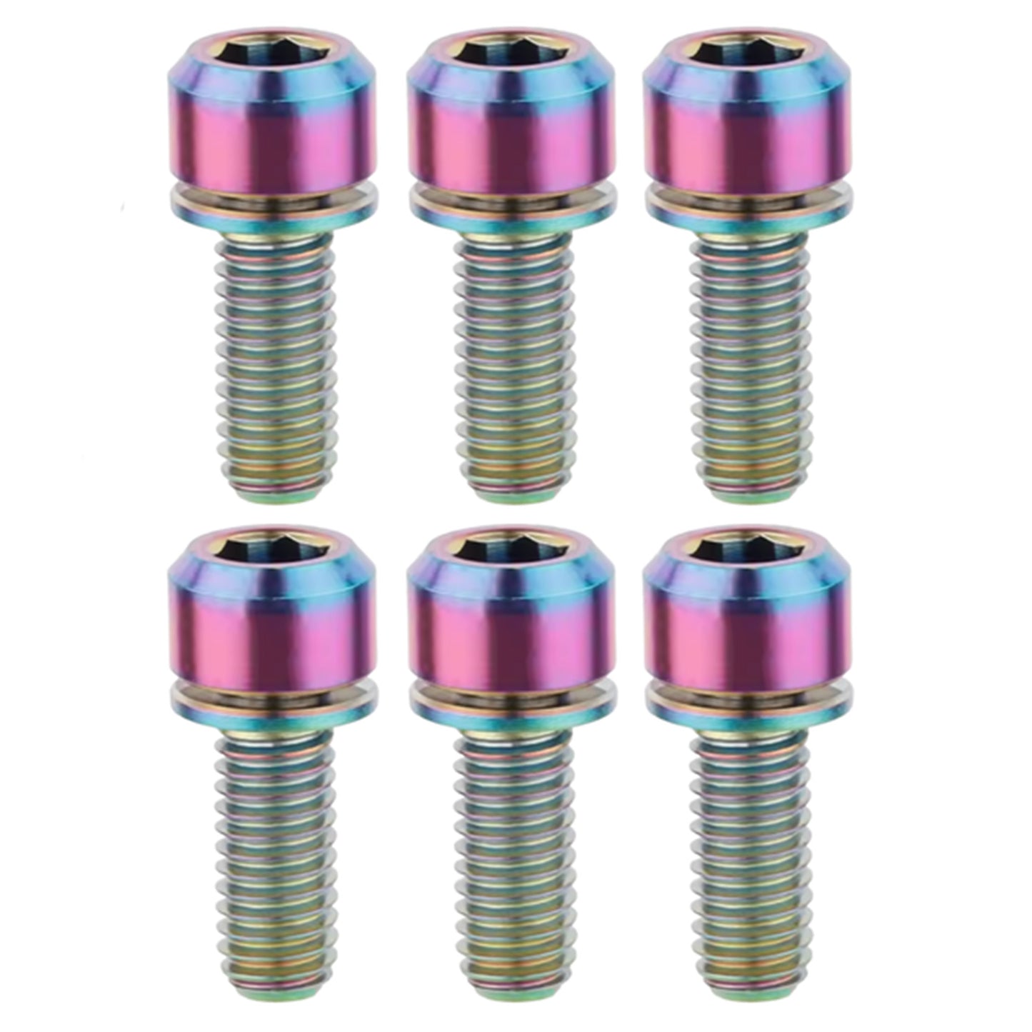 Title ST2 Titanium Bolts (6 pack) - Oil Slick - Image 1