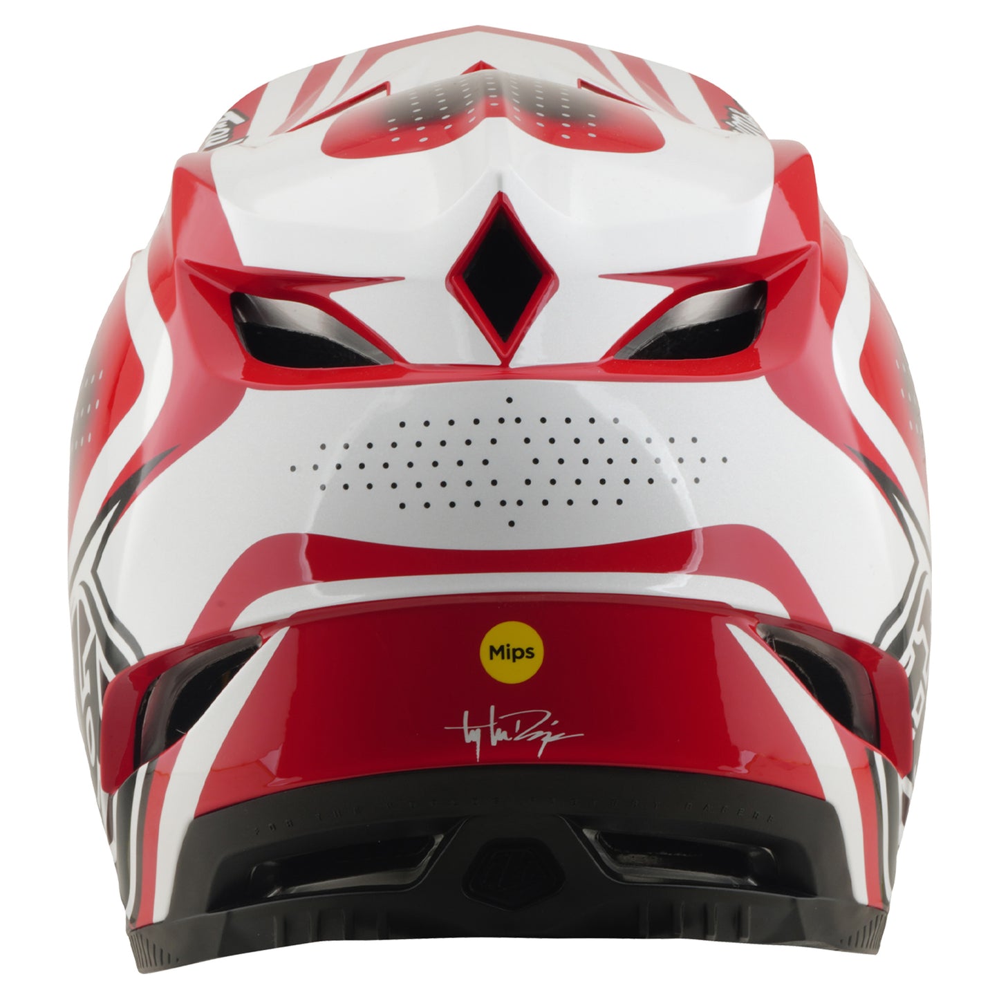 TLD D4 Polyacrylite Helmet - XL/2XL - The Line Fire / White - Image 8