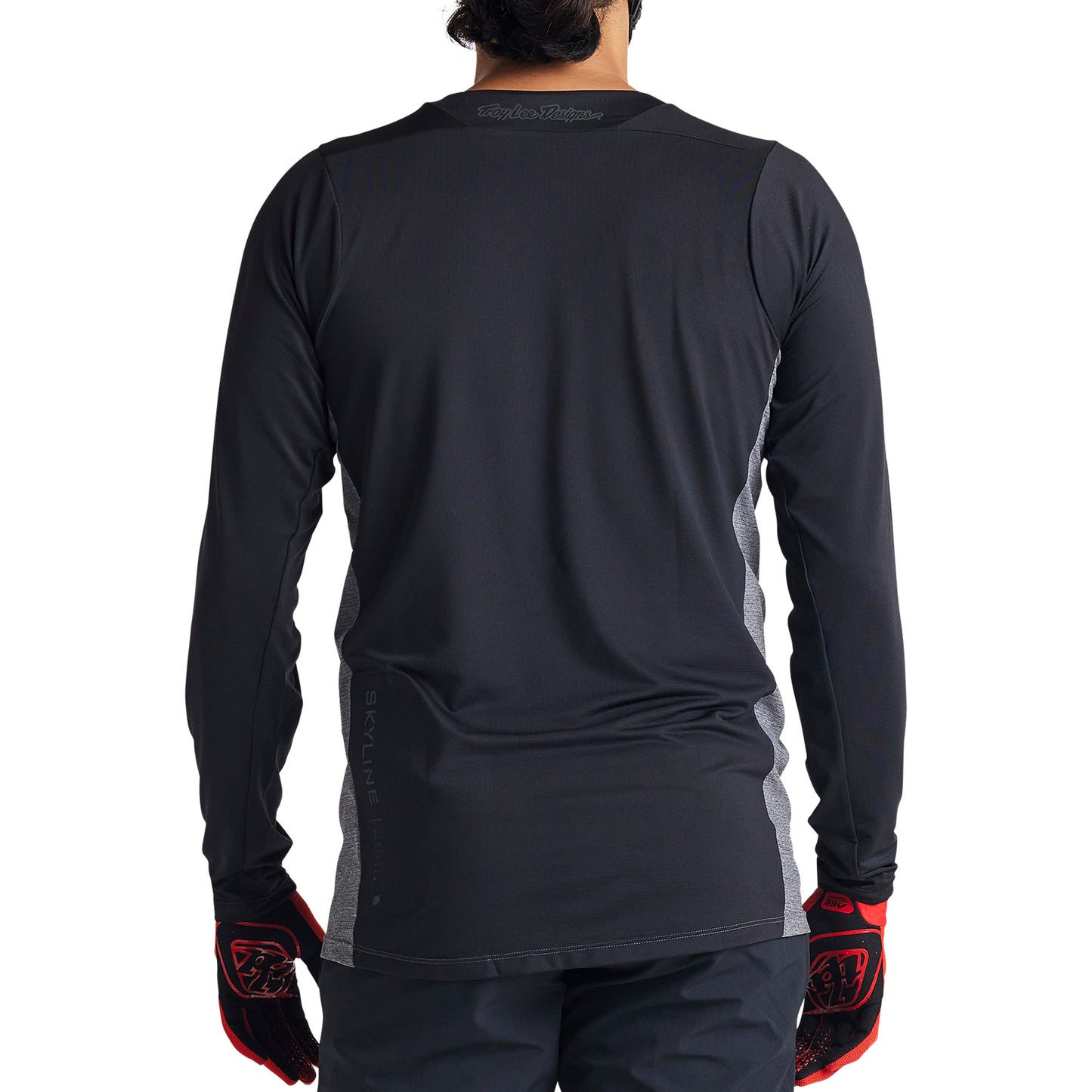 TLD Skyline Long Sleeve Jersey - L - Signature Heather Grey - Black - Image 3