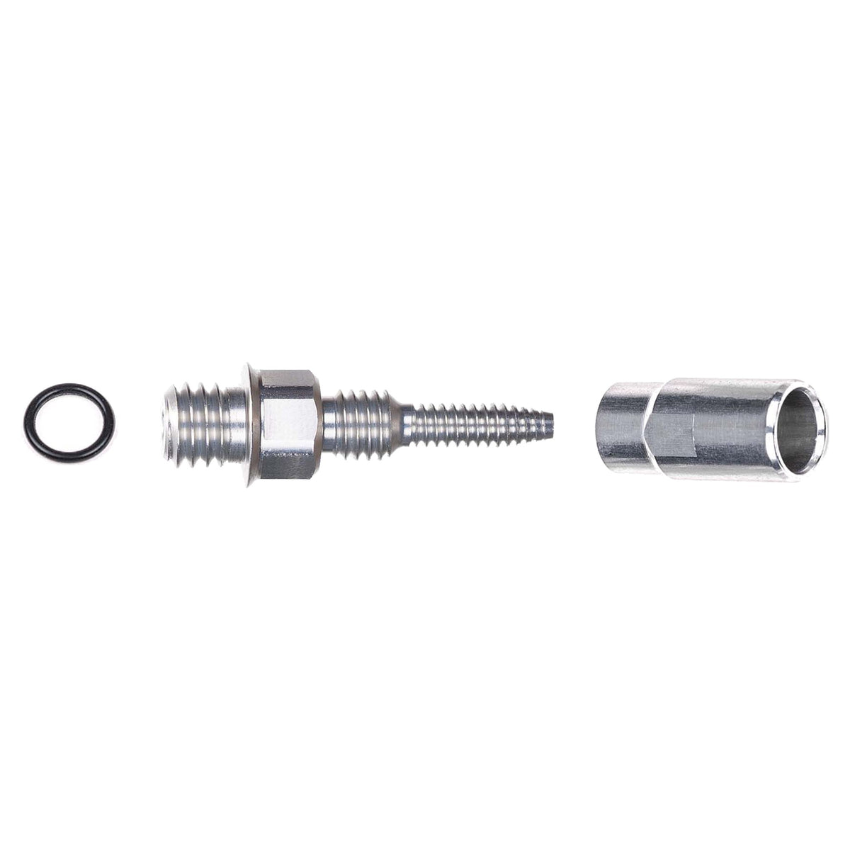 Trickstuff Kevlar Hose Fitting - Hose Fitting - M6x1 - Silver - M6x1 Kevlar C22 Piccola - Image 1