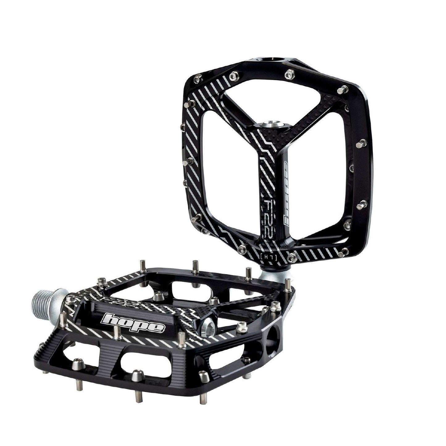Hope F22 Alloy Flat Pedals - Black - Standard