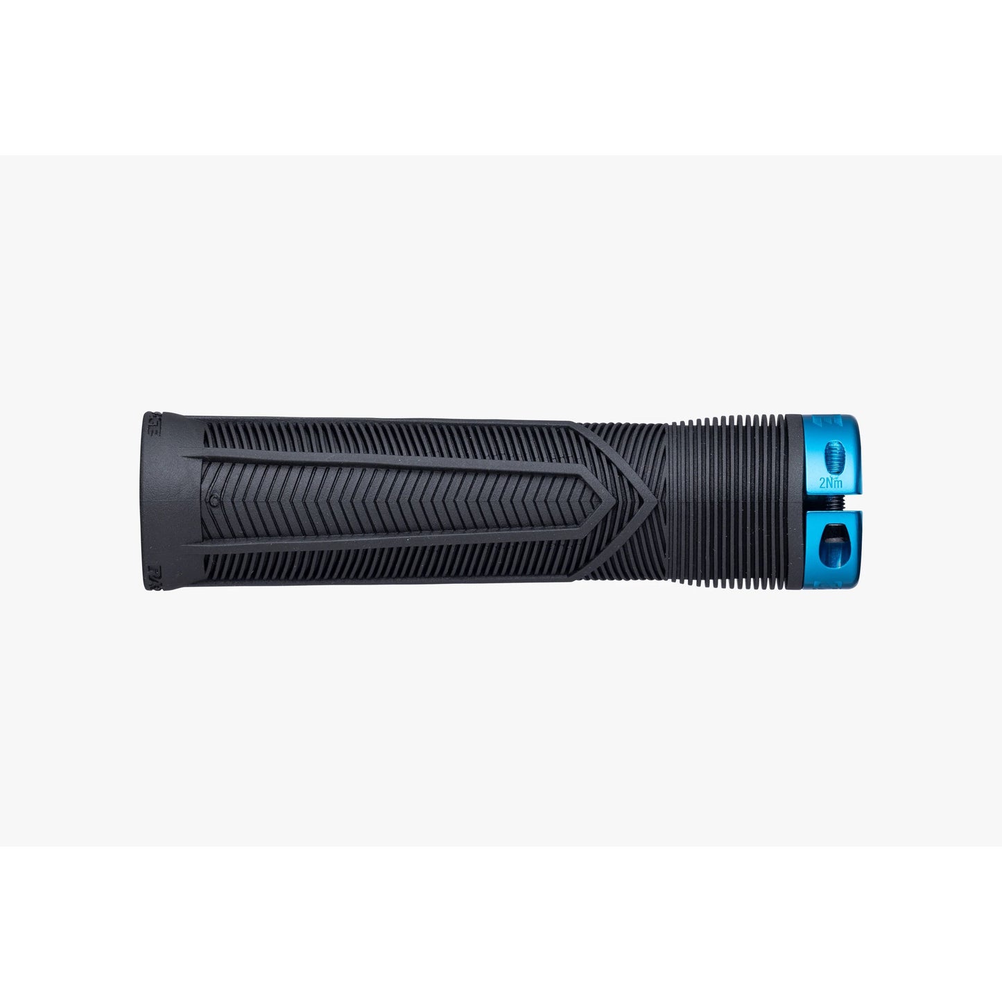 Race Face Chester Lock On Grips - Black With Turquoise Clamps - Single Lock On Grips - 34mm