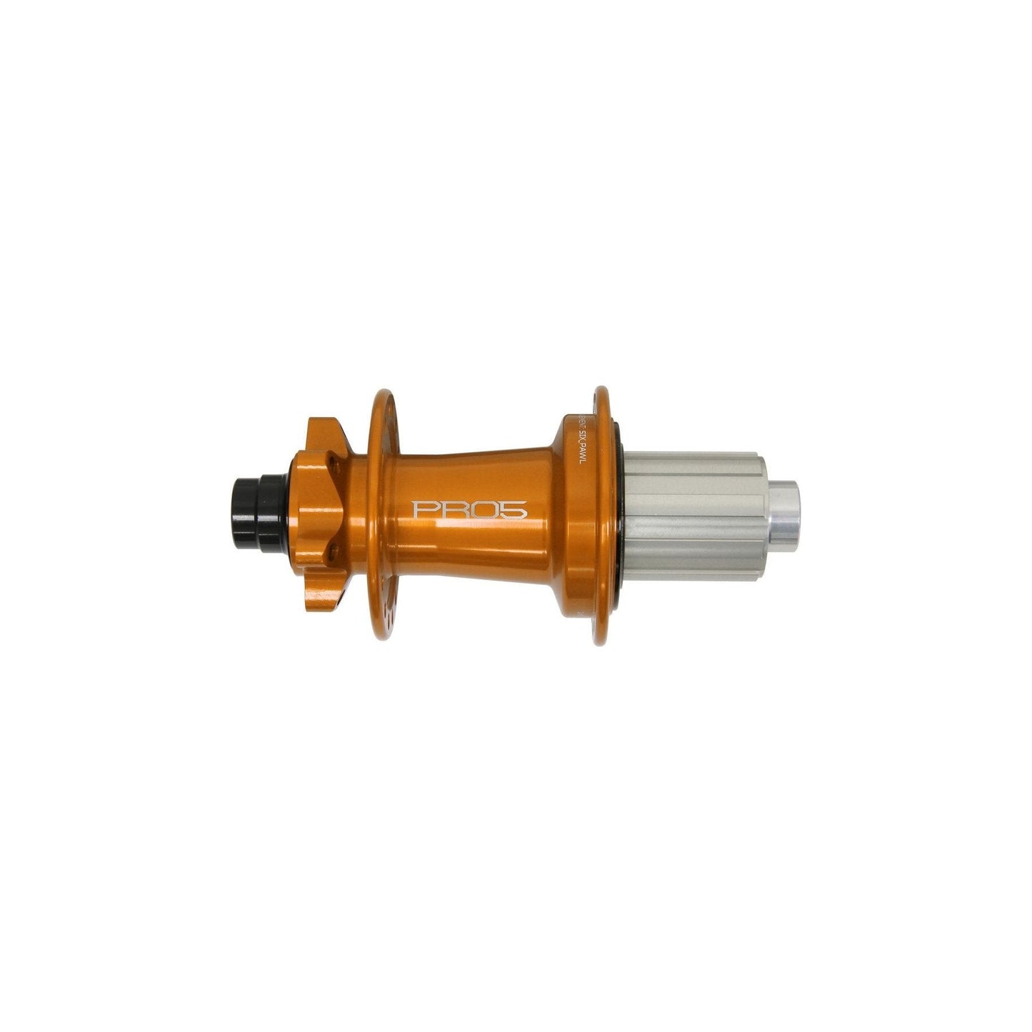 Hope Pro 5 Rear 6 Bolt 12x148mm Disc Hub - Rear - 12x148mm Boost - Shimano HG Splined - 6 Bolt - 28 Hole - J-Bend - Orange