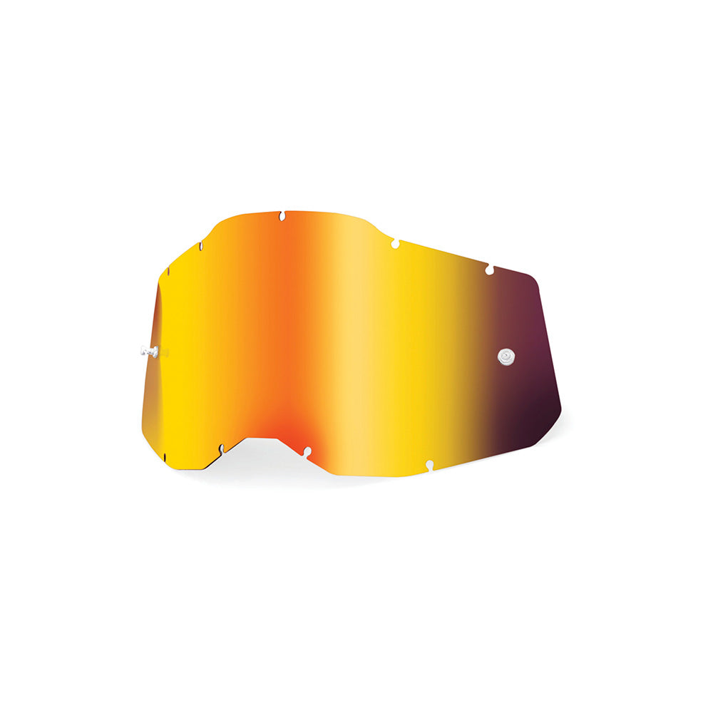 100 Percent Accuri 2 Strata 2 Youth Replacement Lens - Youth One Size Fits Most - Sheet Mirror Red Lens