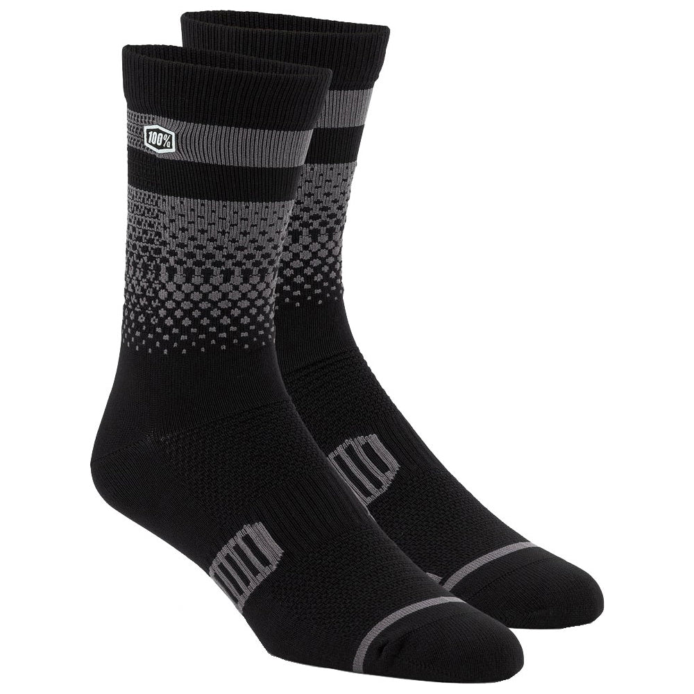 100 Percent Advocate Performance Socks - L-XL - Black - Charcoal