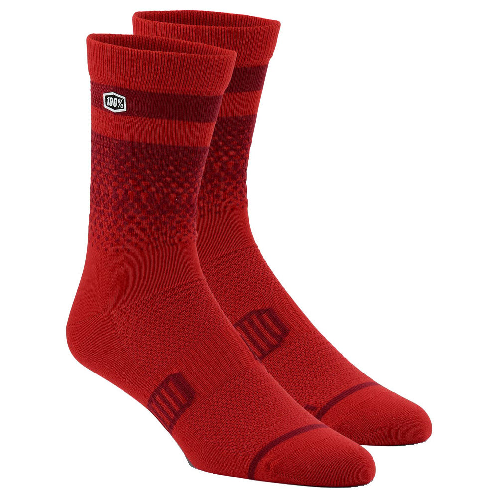 100 Percent Advocate Performance Socks - L-XL - Cherry - Brick