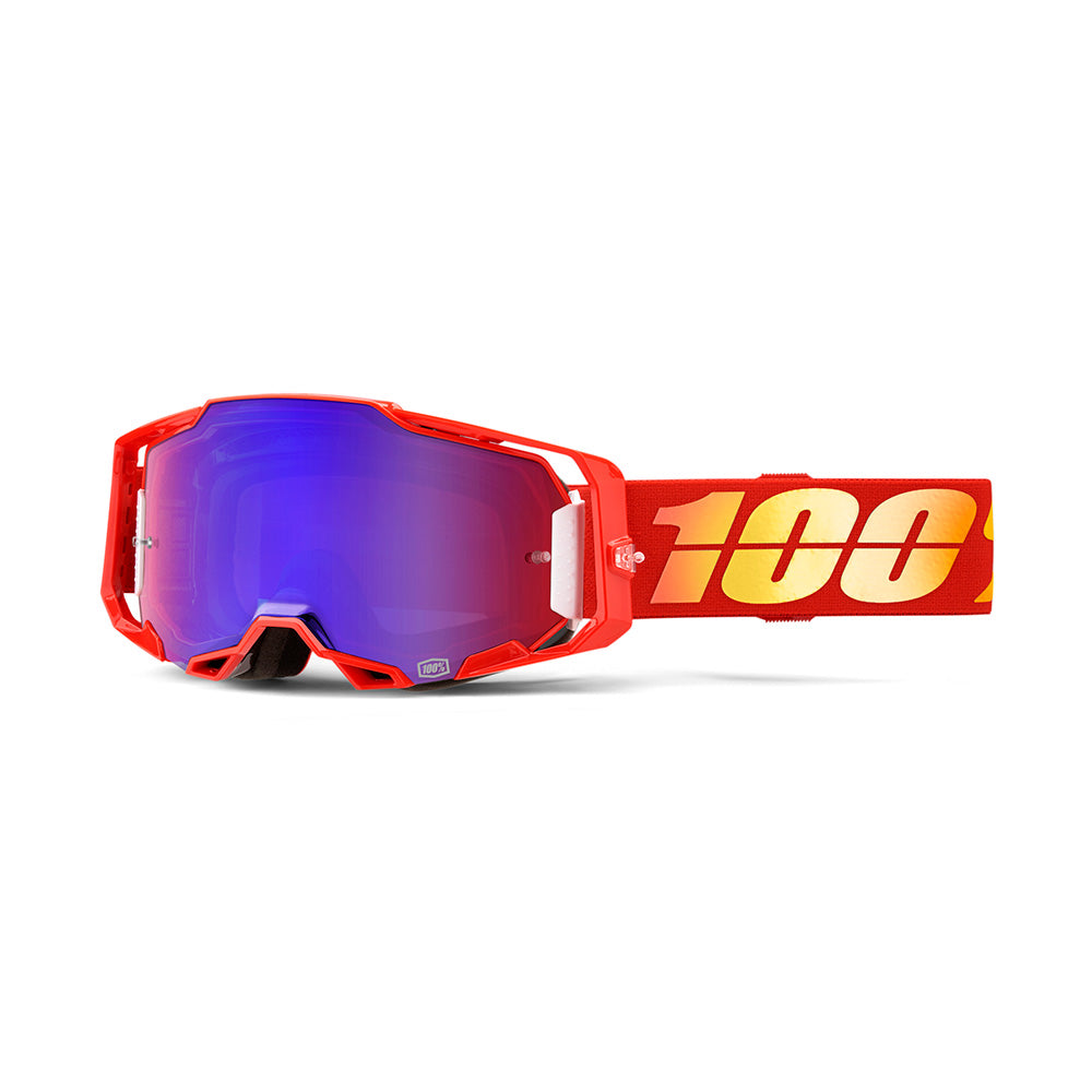 100 Percent Armega Goggles - One Size Fits Most - Nuketown - Mirror Red-Blue Lens