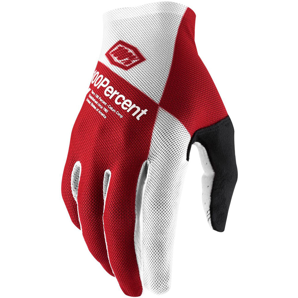 100 Percent Celium Glove - S - Cherry - Silver