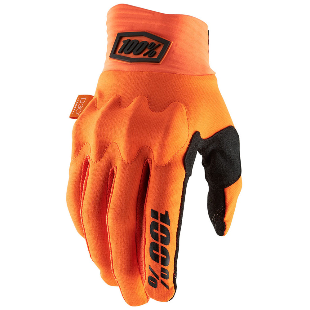 100 Percent Cognito D3O Glove - XL - Fluo Orange - Black