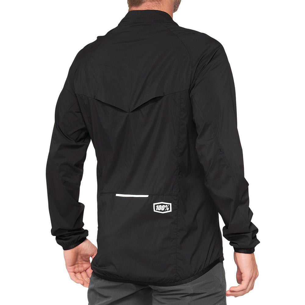 100 Percent Corridor Stretch Windbreaker Jacket - M - Black