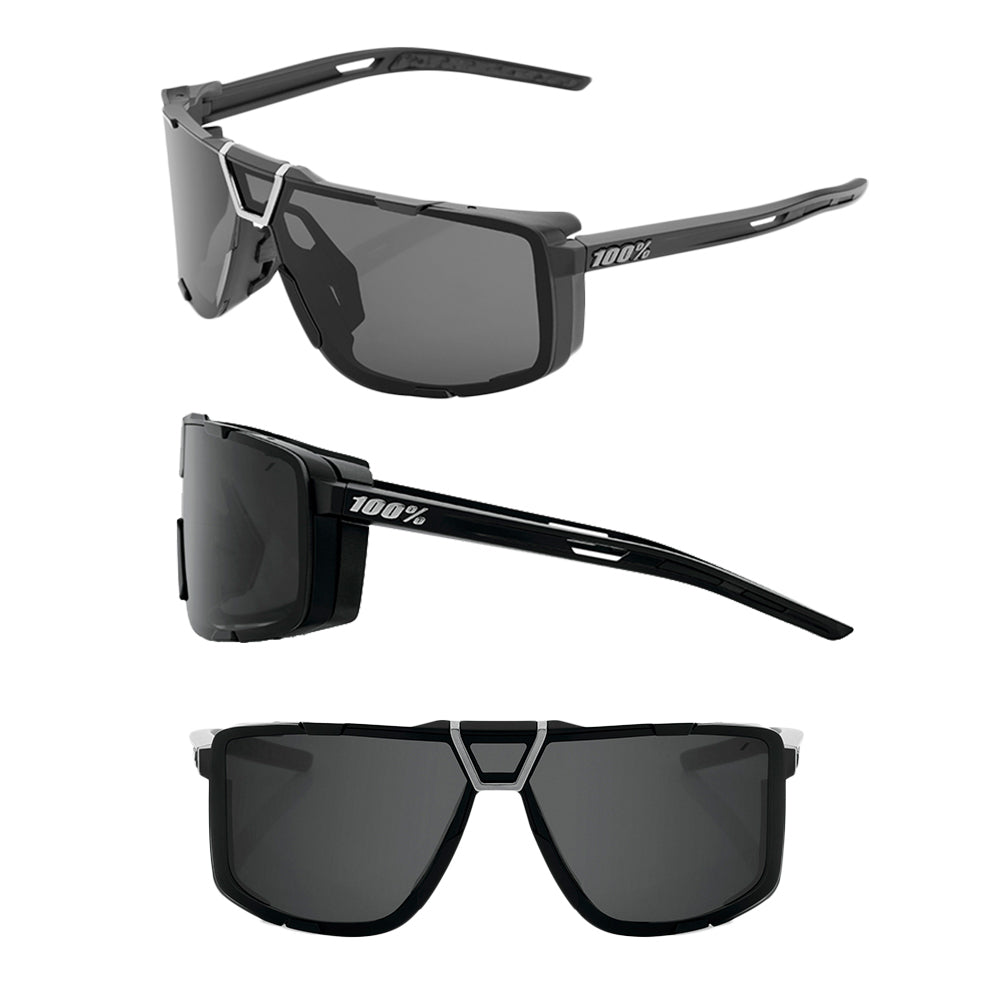 100 Percent Eastcraft Sunglasses - One Size Fits Most - Matte Black Smoke Lens