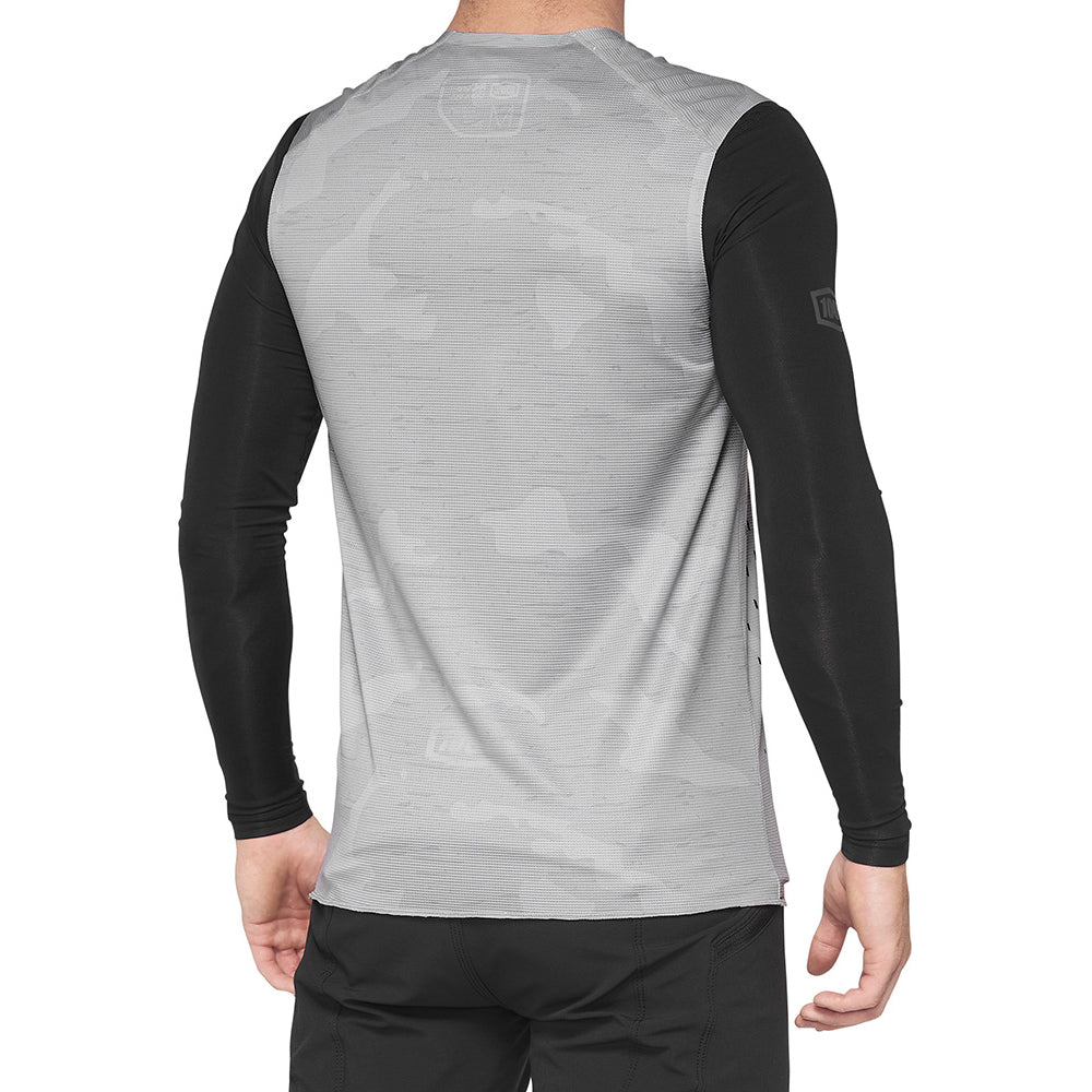 100 Percent R-Core Concept Sleeveless Bib Jersey - M - Grey Camo
