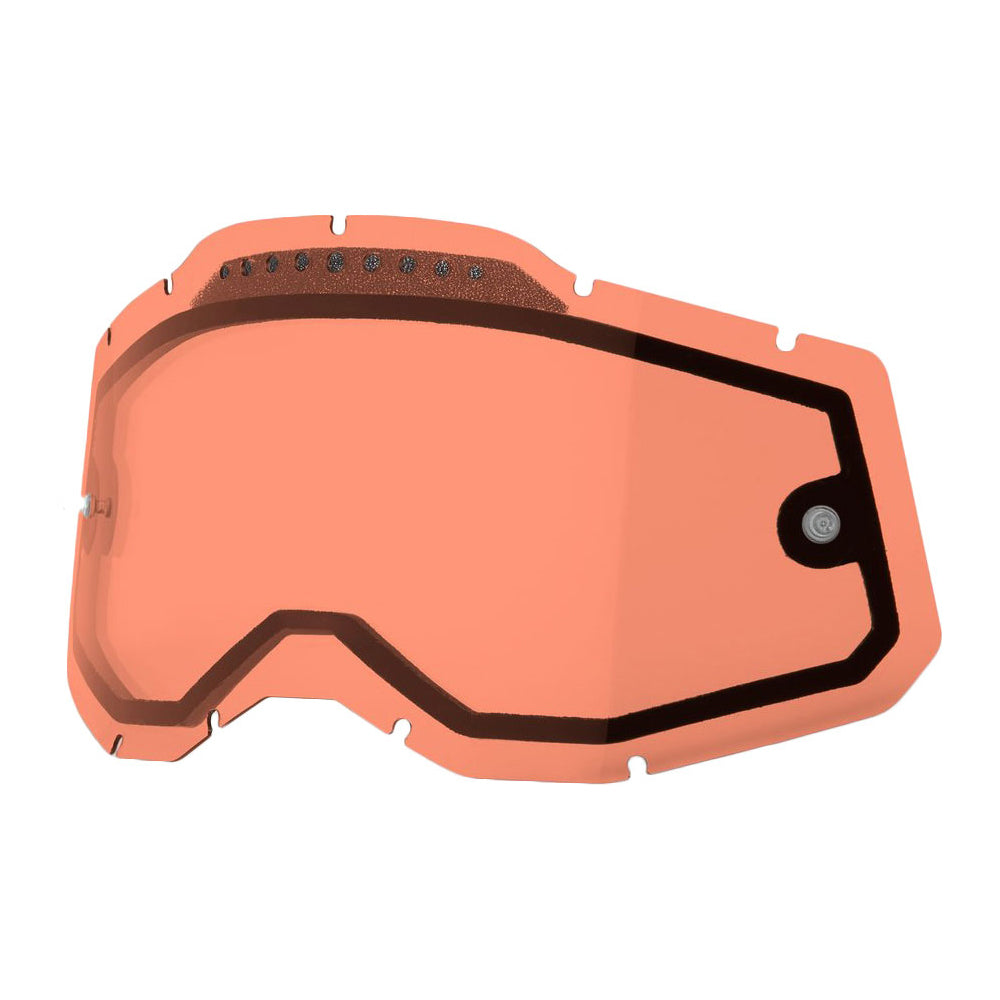 100 Percent Racecraft 2 Accuri 2 Strata 2 Dual Pane Replacement Lens - Rose - Vented