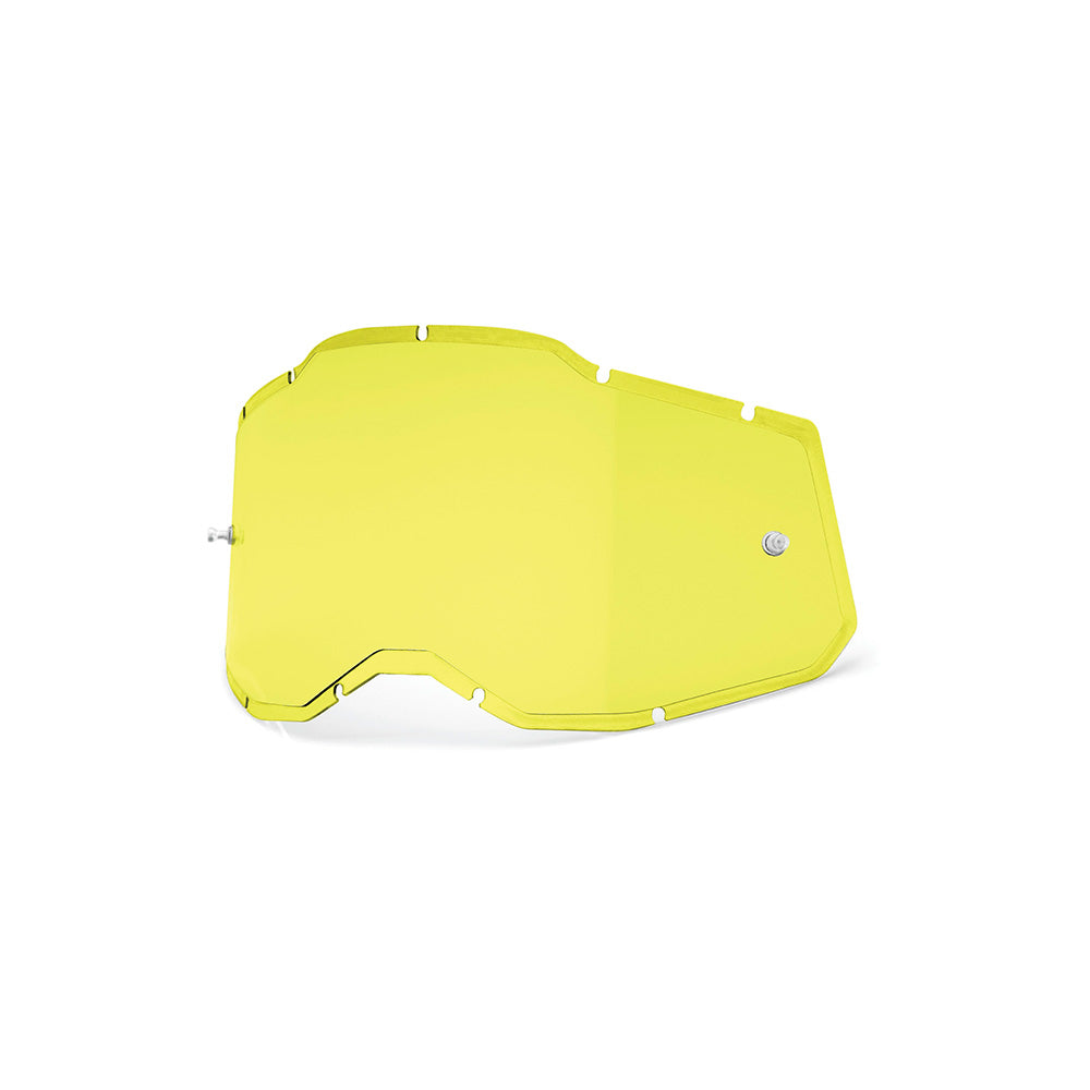 100 Percent Racecraft 2 Accuri 2 Strata 2 PLUS Replacement Lens - One Size Fits Most - HiPER Yellow Lens
