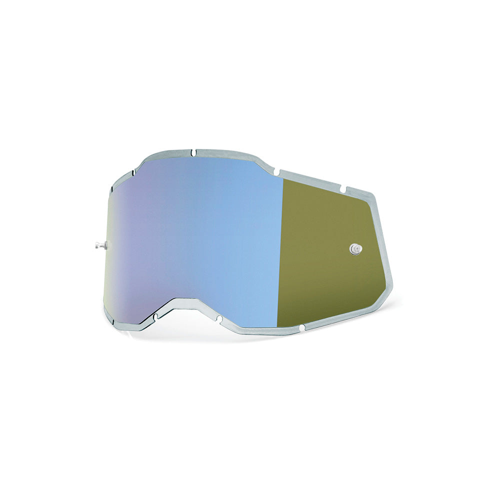 100 Percent Racecraft 2 Accuri 2 Strata 2 PLUS Replacement Lens - One Size Fits Most - Injected Mirror Blue Lens