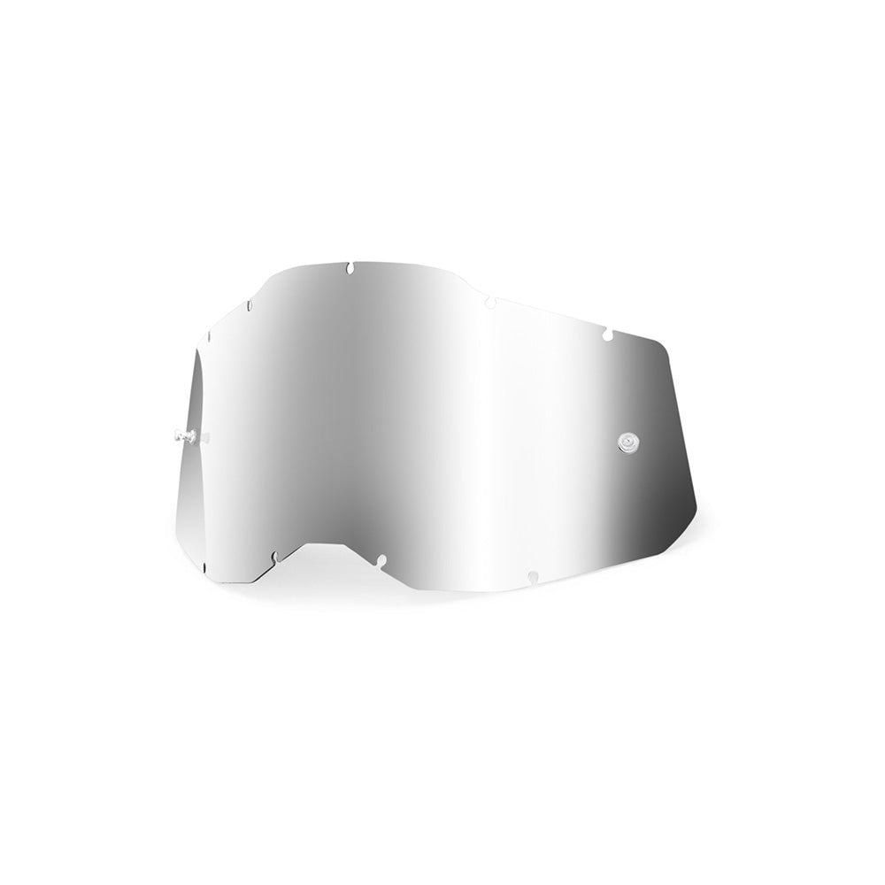 100 Percent Racecraft 2 Accuri 2 Strata 2 Replacement Lens - One Size Fits Most - Sheet Mirror Silver Lens