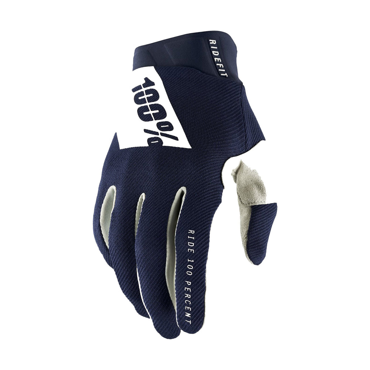100 Percent RideFit Glove - S - Navy - White