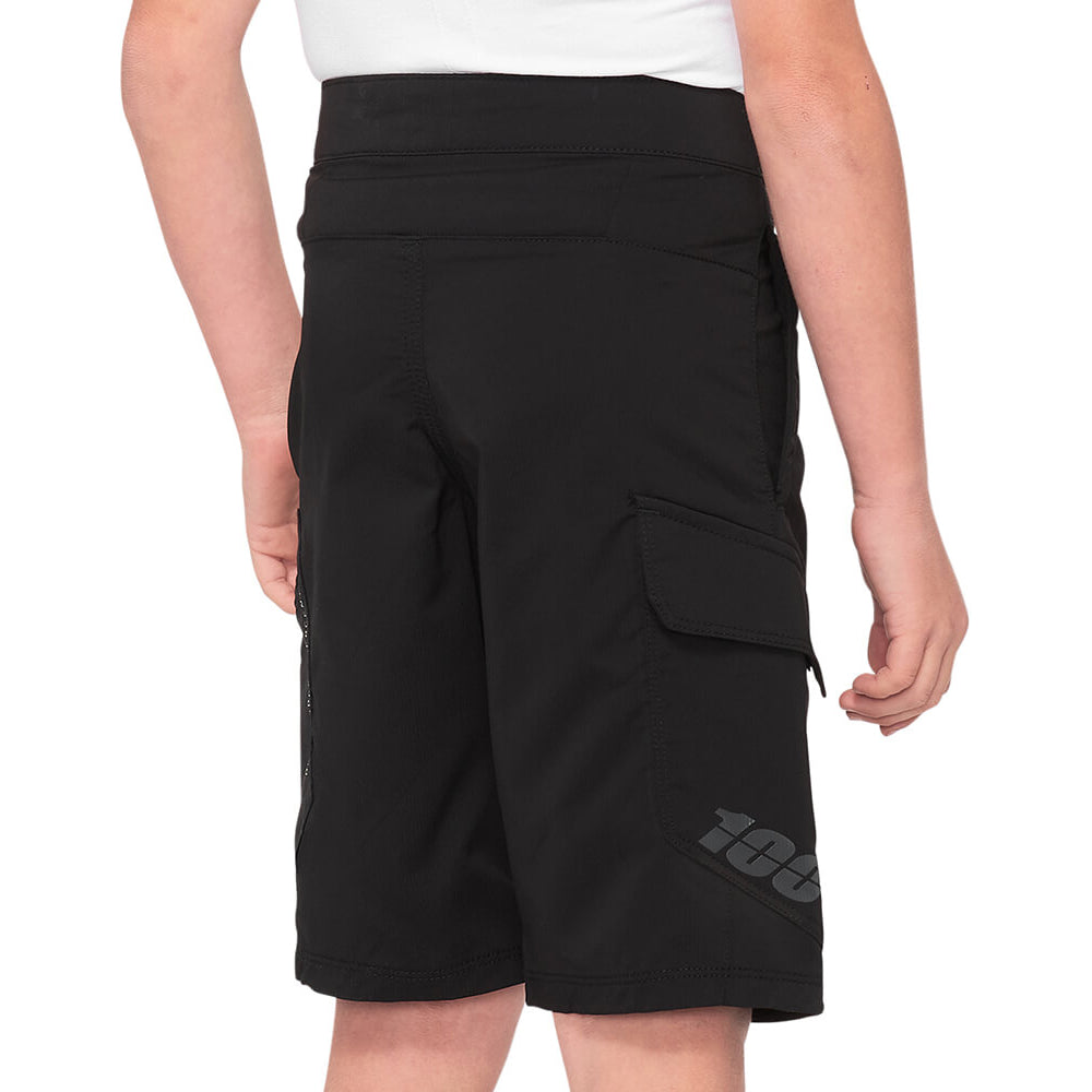 100 Percent Ride Camp Youth Shorts - Youth M-24 - Black