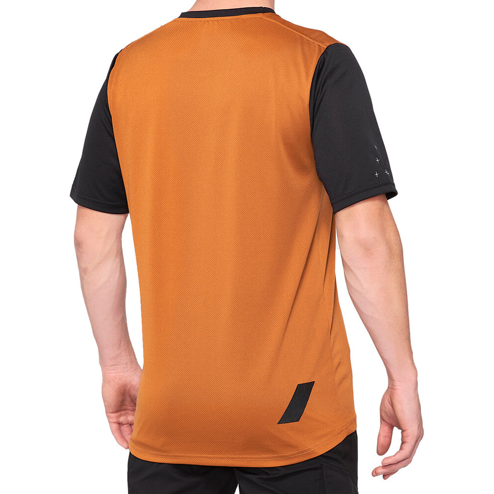 100 Percent Ridecamp Short Sleeve Jersey - M - Terracotta - Black