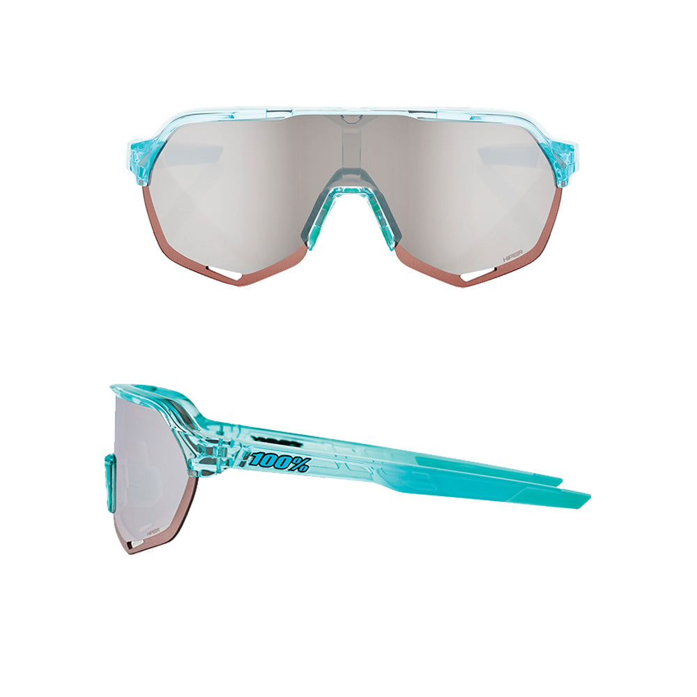 100 Percent S2 Sunglasses - One Size Fits Most - Polished Translucent Mint Hiper Silver Mirror Lens