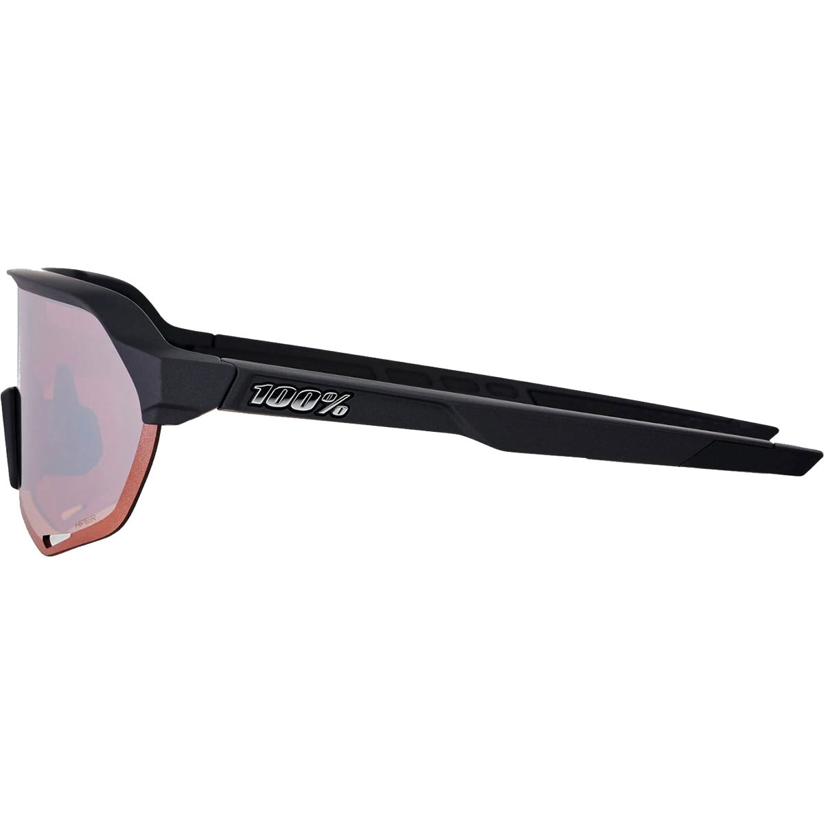 100 Percent S2 Sunglasses - One Size Fits Most - Soft Tact Black Hiper Crimson Silver Mirror Lens