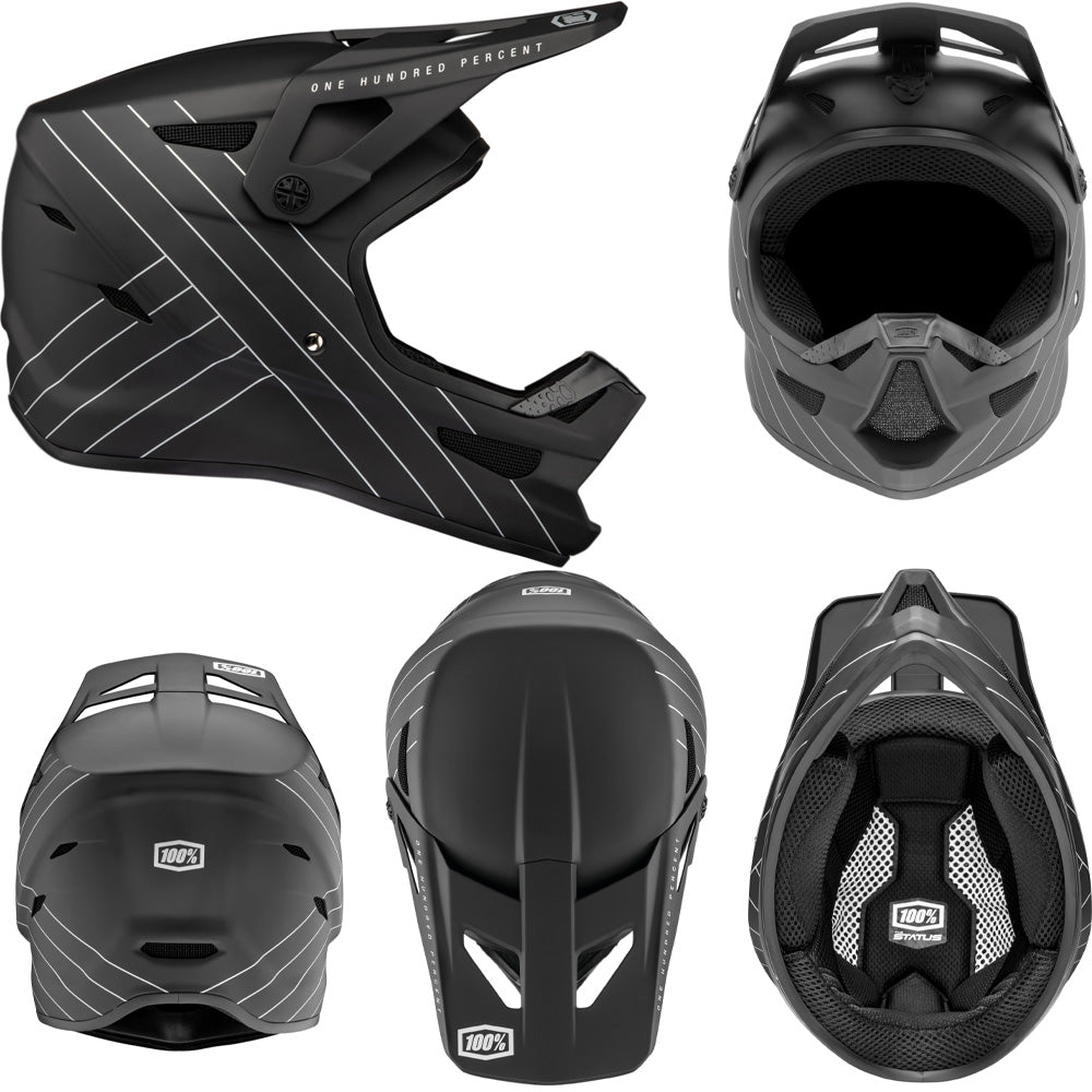 100 Percent Status Full Face Helmet - XS - Black