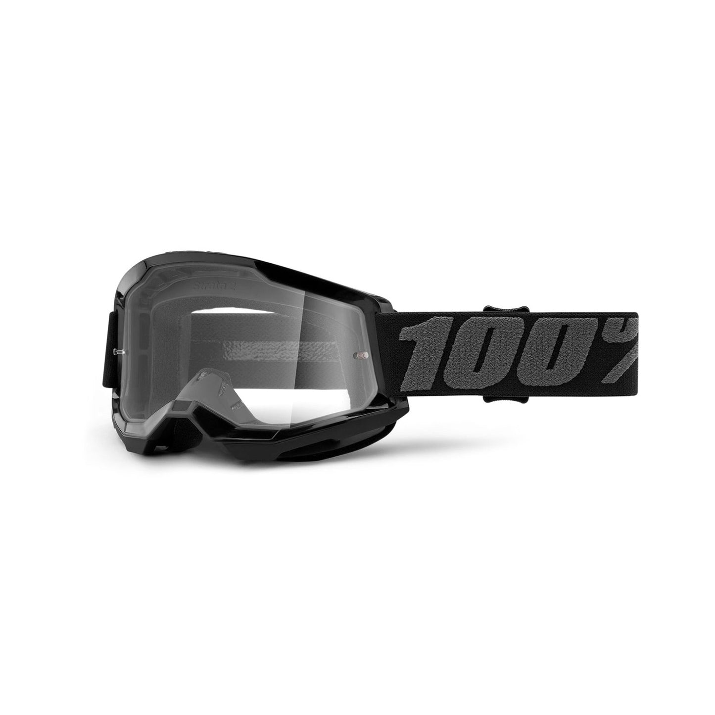 100 Percent Strata 2 Goggles - One Size Fits Most - Black - Clear Lens