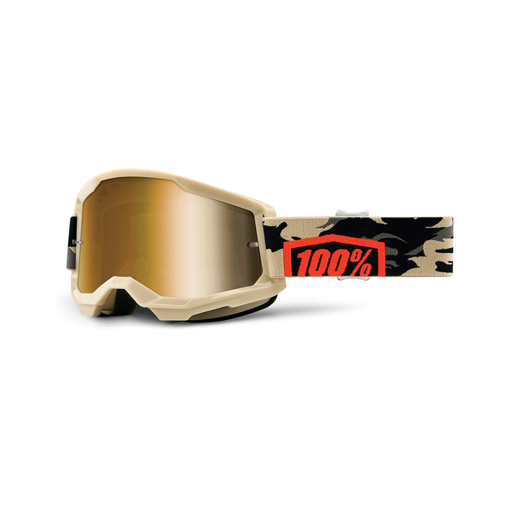 100 Percent Strata 2 Goggles - One Size Fits Most - Kombat - True Gold Mirror Lens