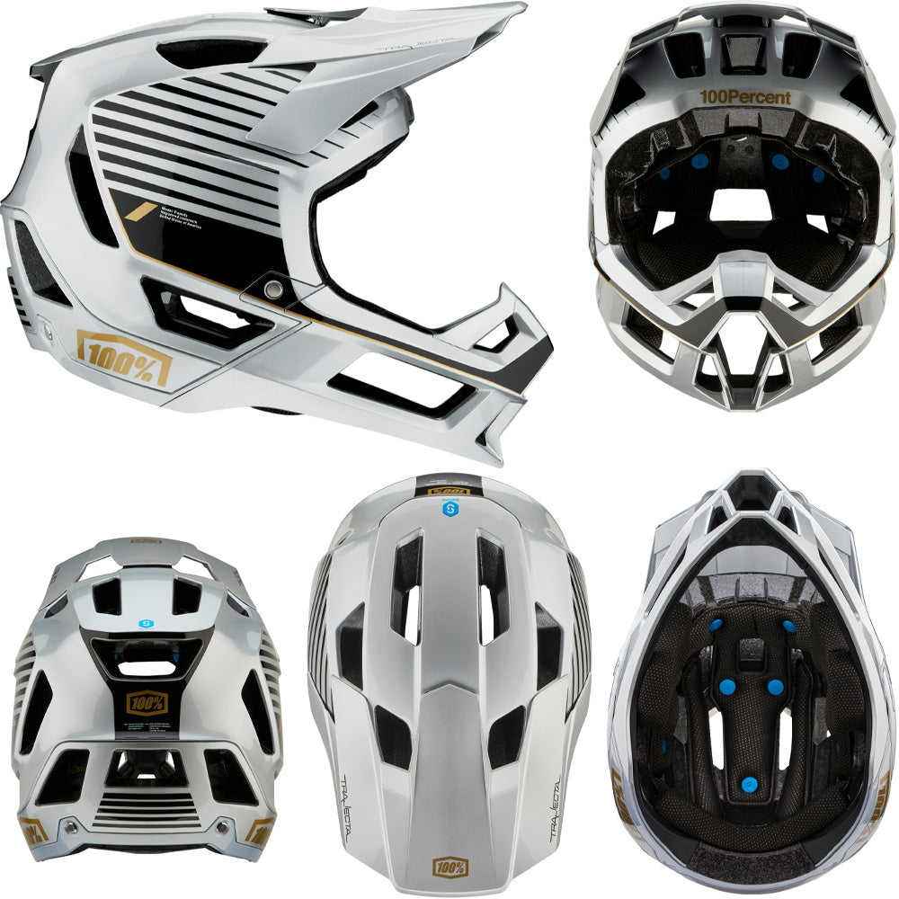 100 Percent Trajecta Full Face Helmet - L - Ranelagh Silver