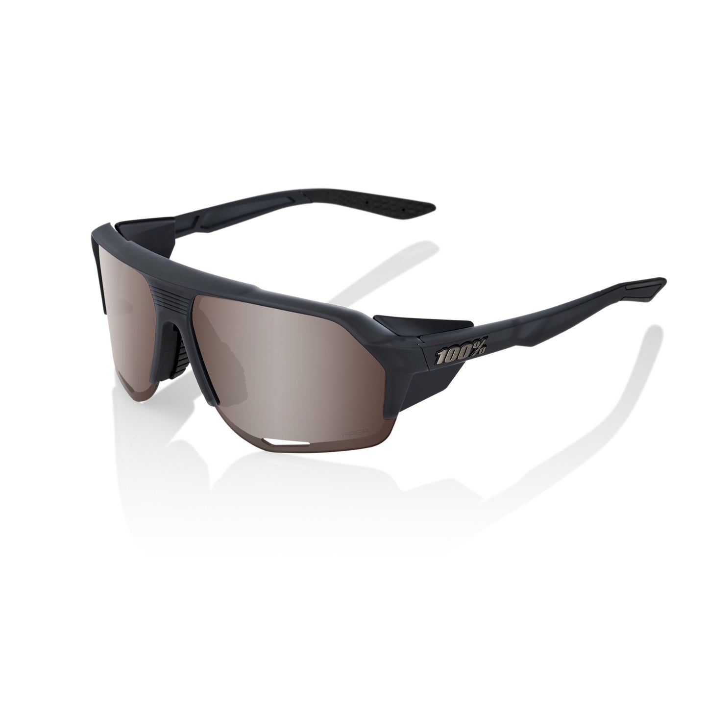 100 Percent Norvik Sunglasses - One Size Fits Most - Soft Tact Crystal Black Hiper Crimson Silver Mirror Lens