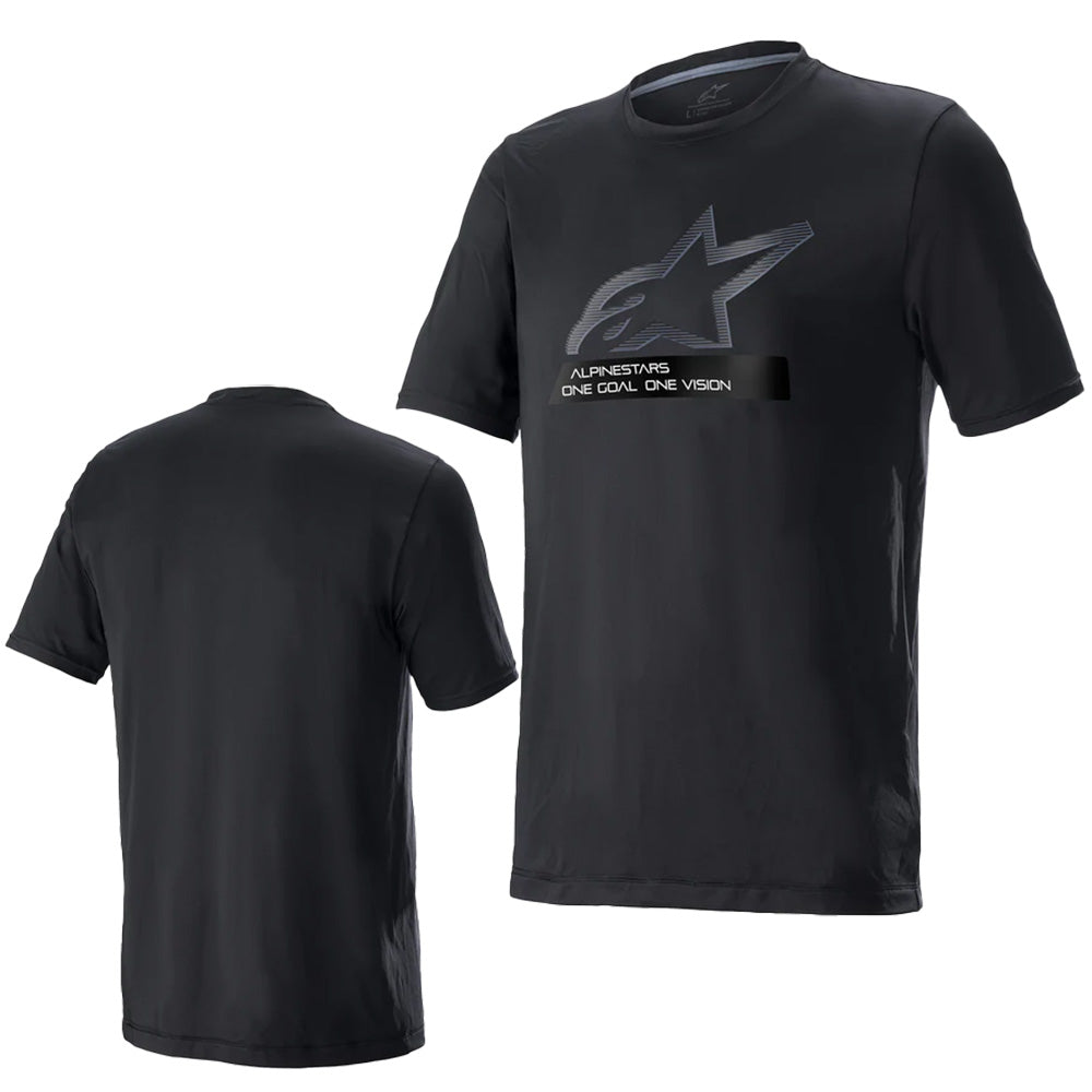 AlpineStars Ageless V3 Short Sleeve Tech Tee Shirt - M - Black