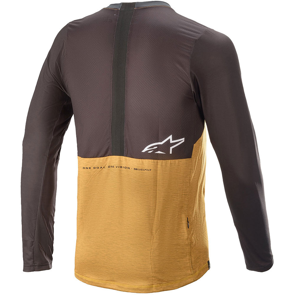 AlpineStars Alps 6.0 V2 Long Sleeve Jersey - L - Tangerine - Black