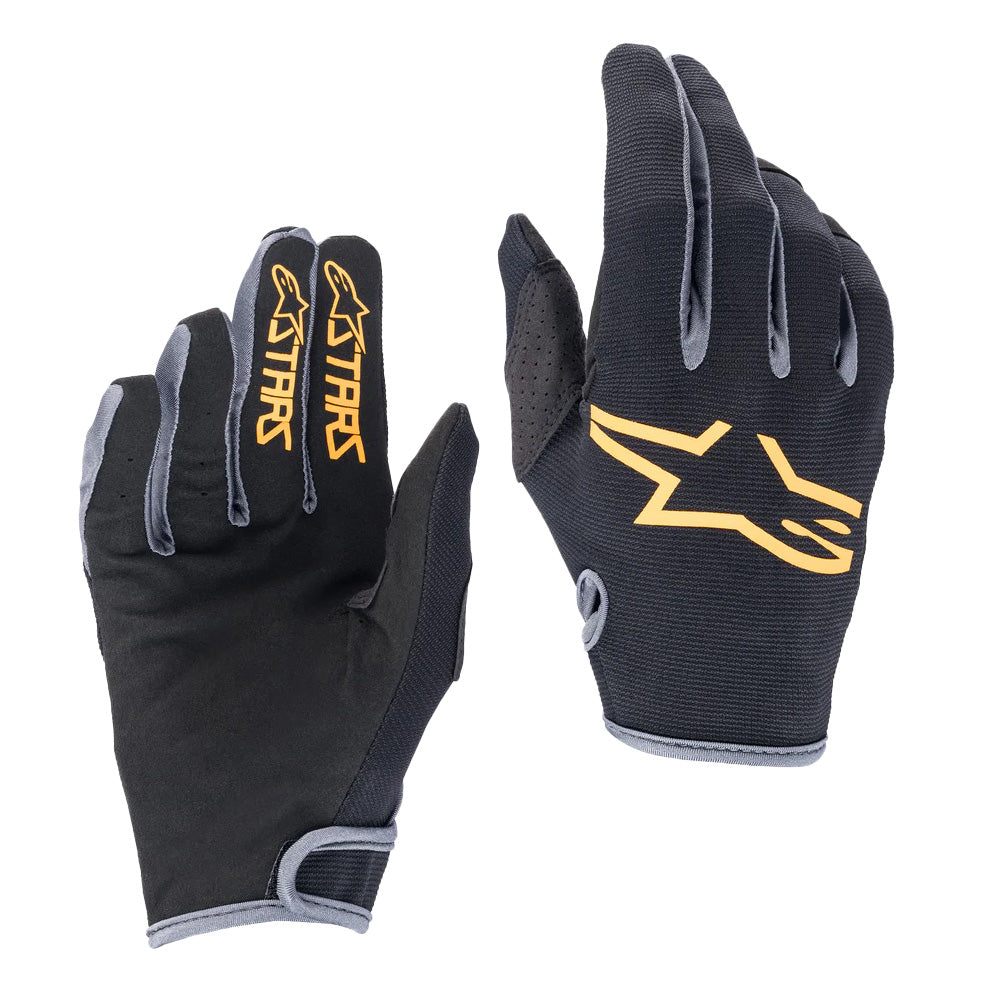 AlpineStars Alps Gloves - L - Black Tangerine