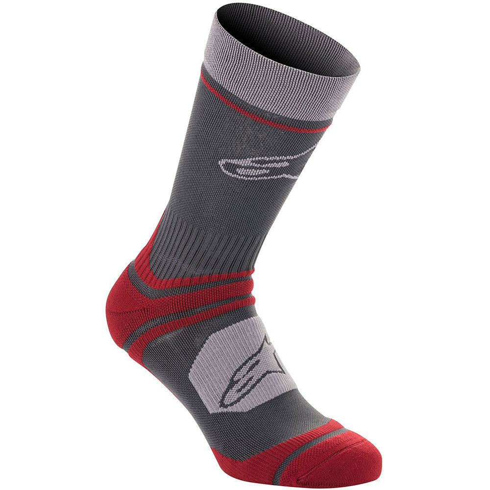 AlpineStars Cascade Socks - M - Black - Rio Red