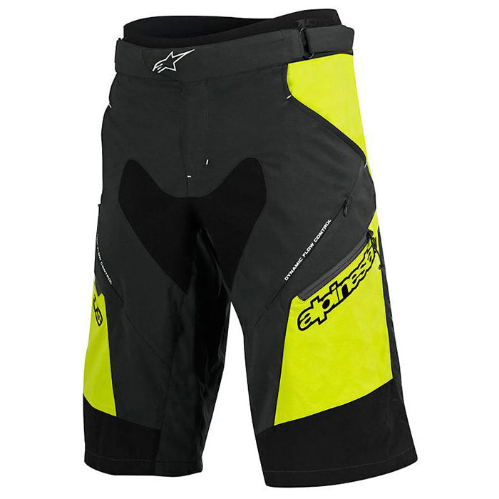 AlpineStars Drop 2 Shorts - S-30 - Black - Acid Yellow