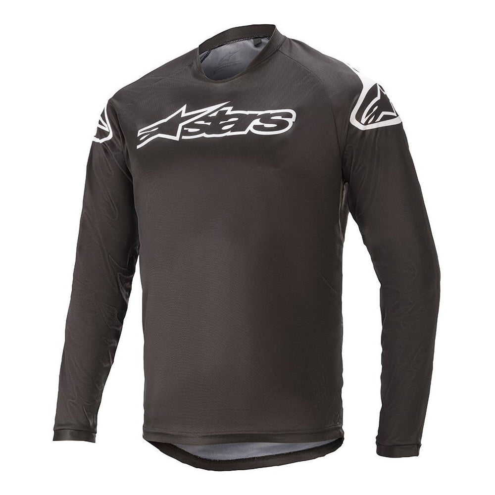 AlpineStars Racer V2 Long Sleeve Jersey - S - Black - White