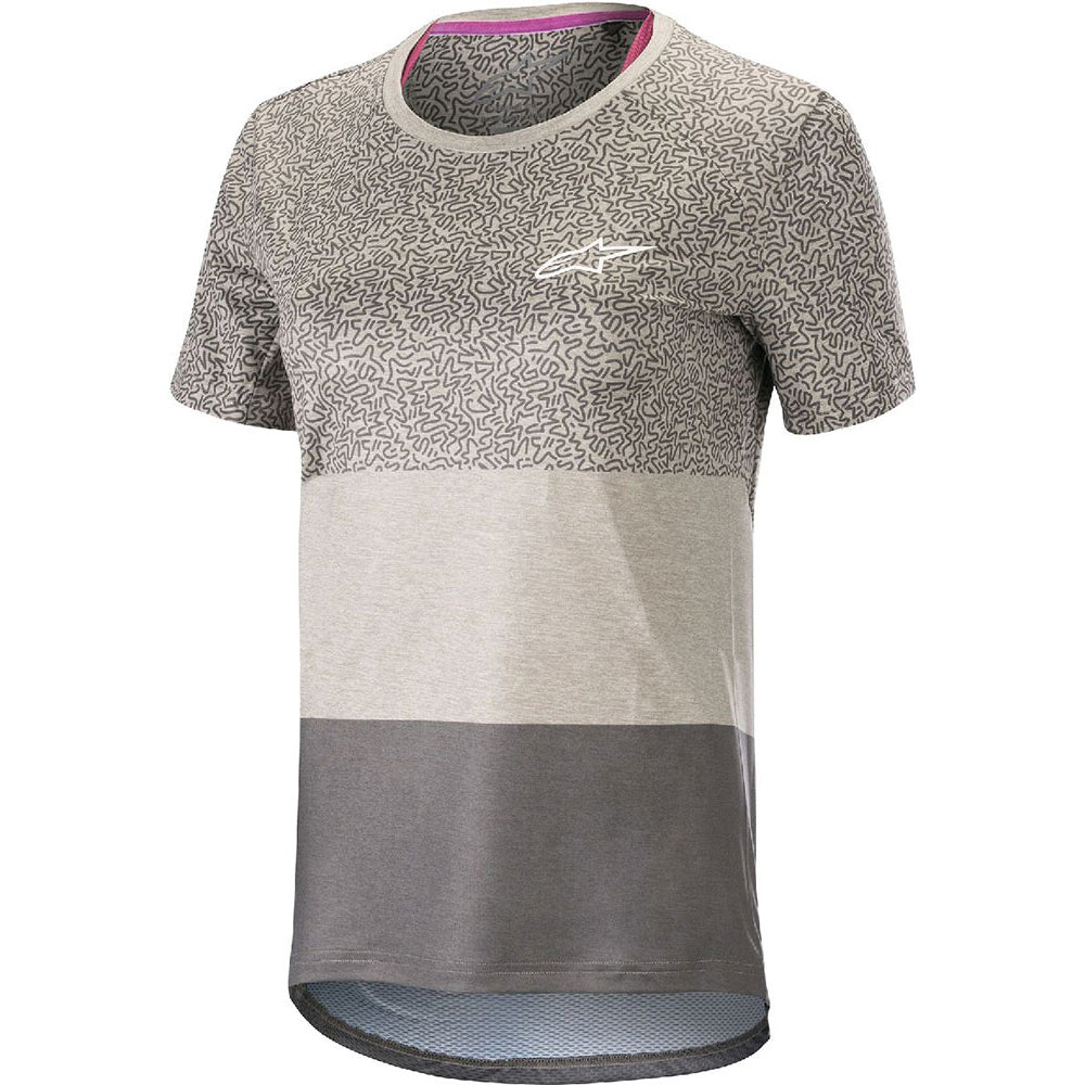 AlpineStars Stella Alps 8.0 Women's Short Sleeve Jersey - S - Mid Grey Anthracite