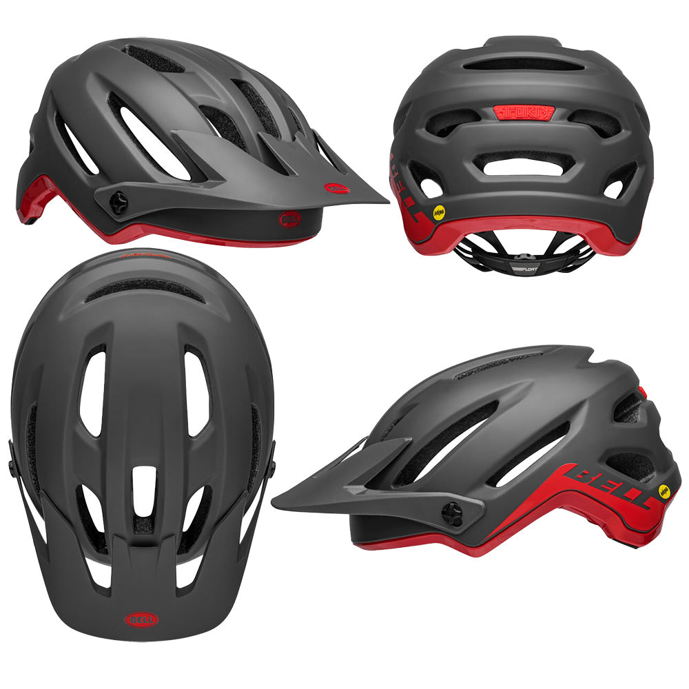 Bell 4FORTY MIPS Helmet - S - Matte - Gloss Grey - Red